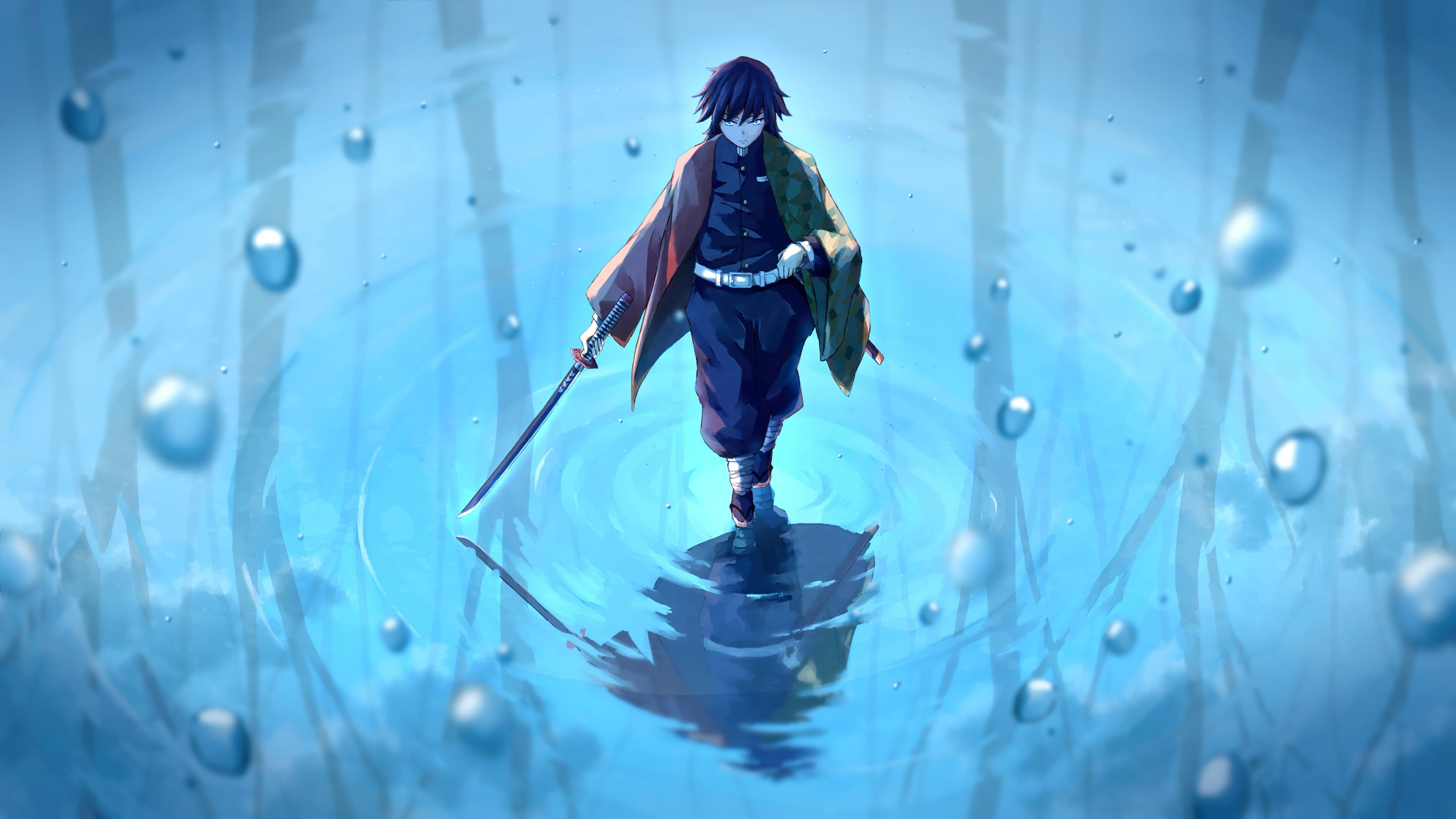 3840x2160 Giyu Tomioka from Kimetsu no Yaiba Anime Wallpaper 4k for Desktop