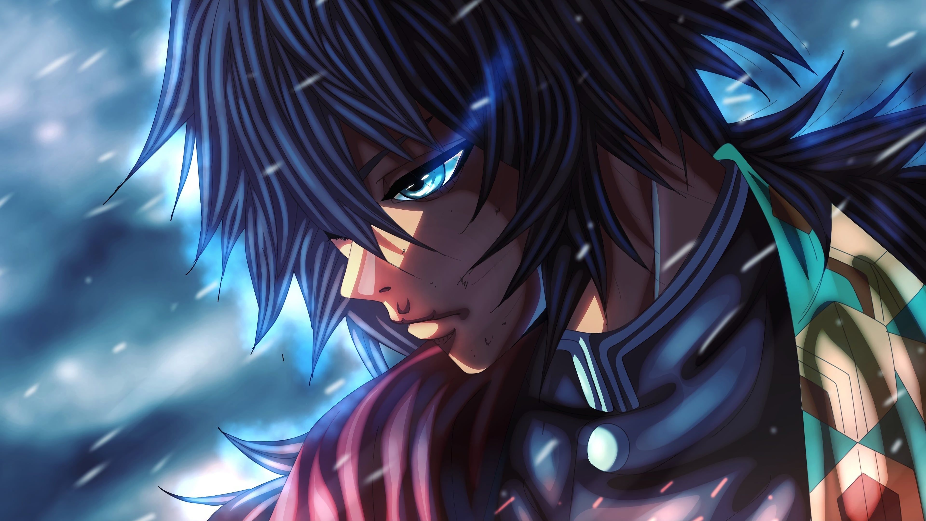 3840x2160 Giyu Tomioka from Demon Slayer Anime Wallpaper 4k for Desktop