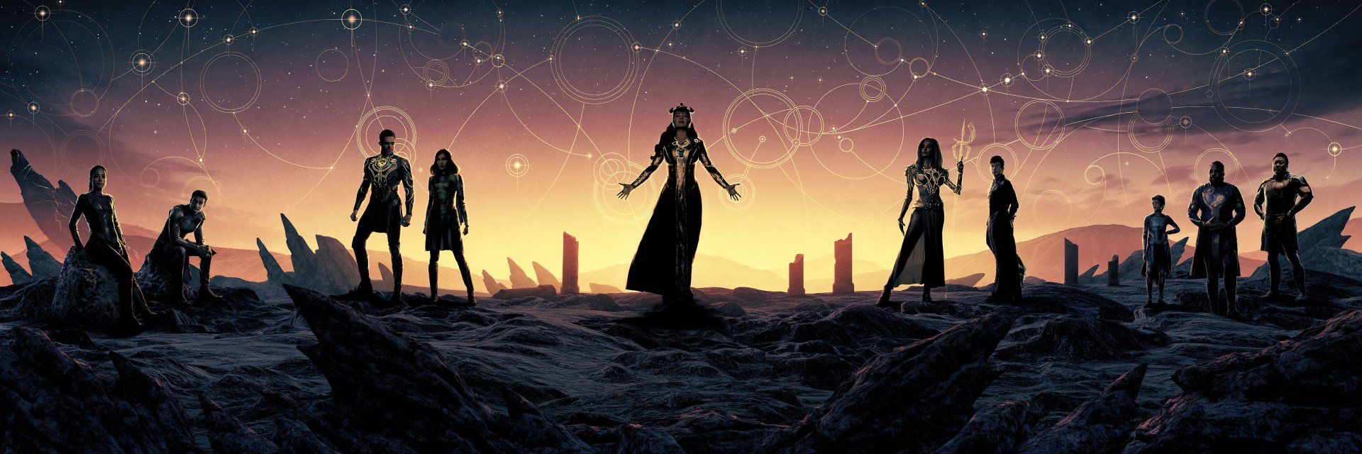 1920x640 Eternals HD Movie Wallpaper: Cosmic Guardians United