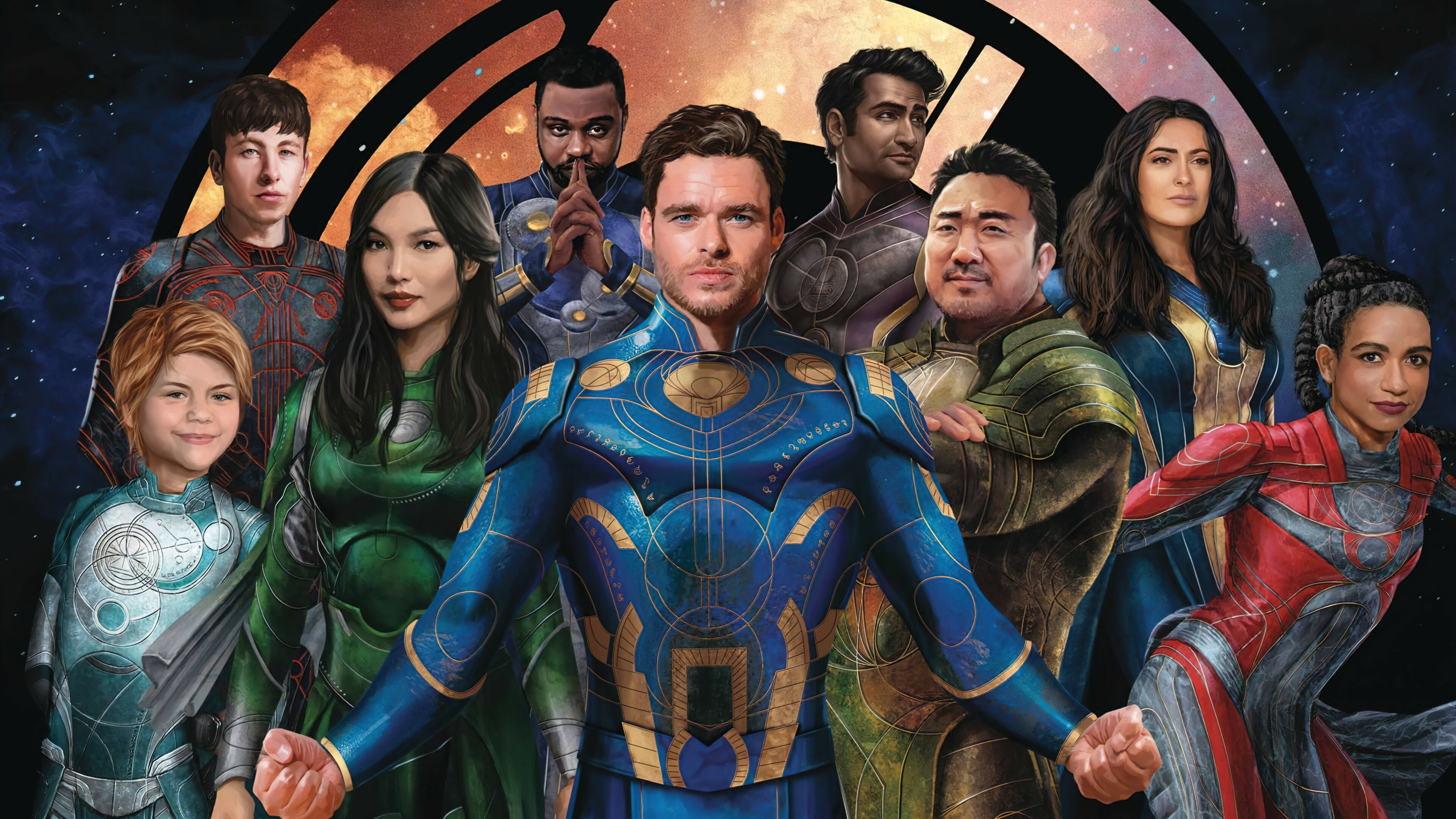3840x2160 Eternals 4k Character Poster Wallpaper, HD Movies 4K Wallpaper, Image and Background