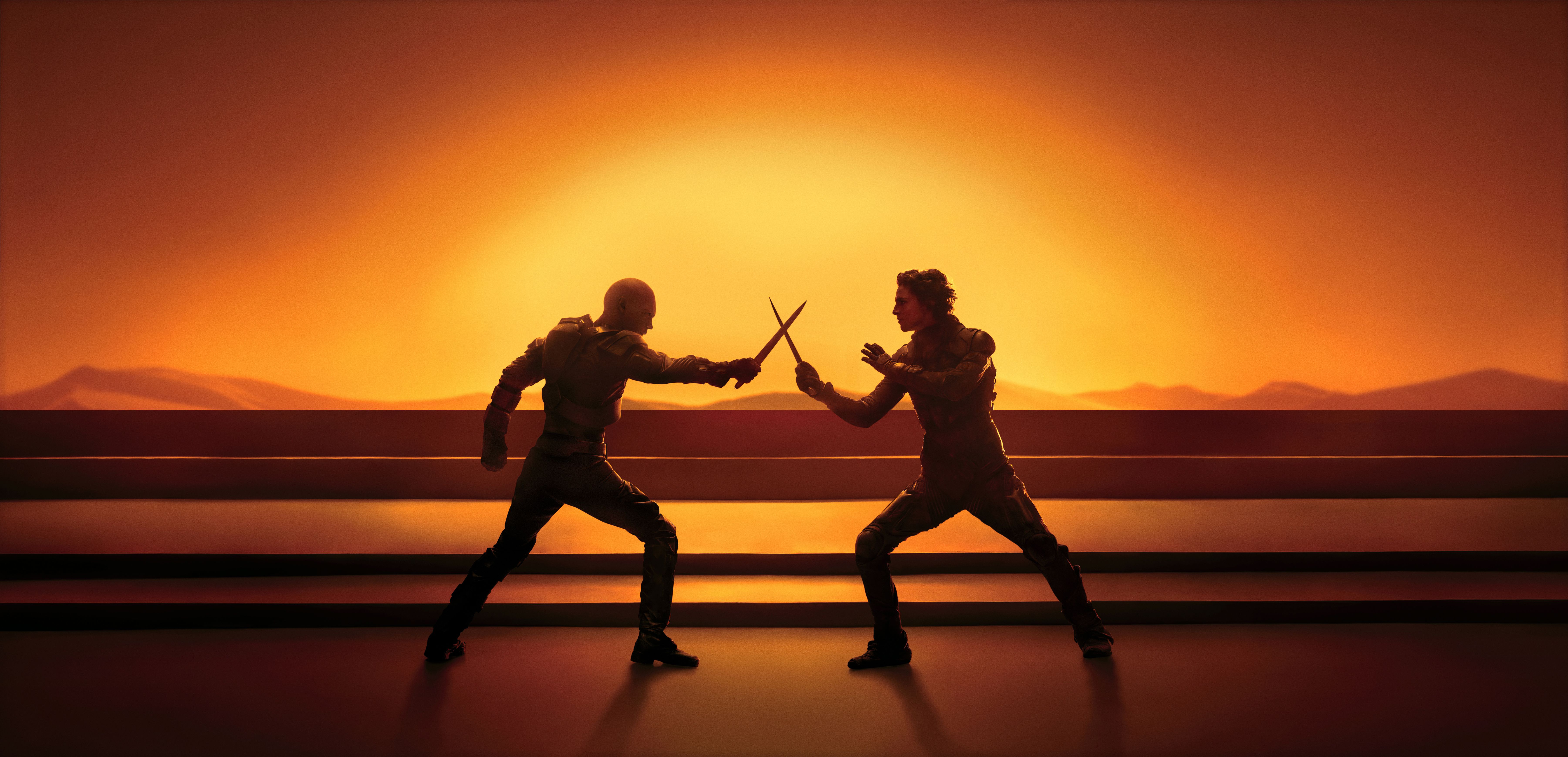7200x3476 Dune 2 Wallpaper 4K, Boss Fight
