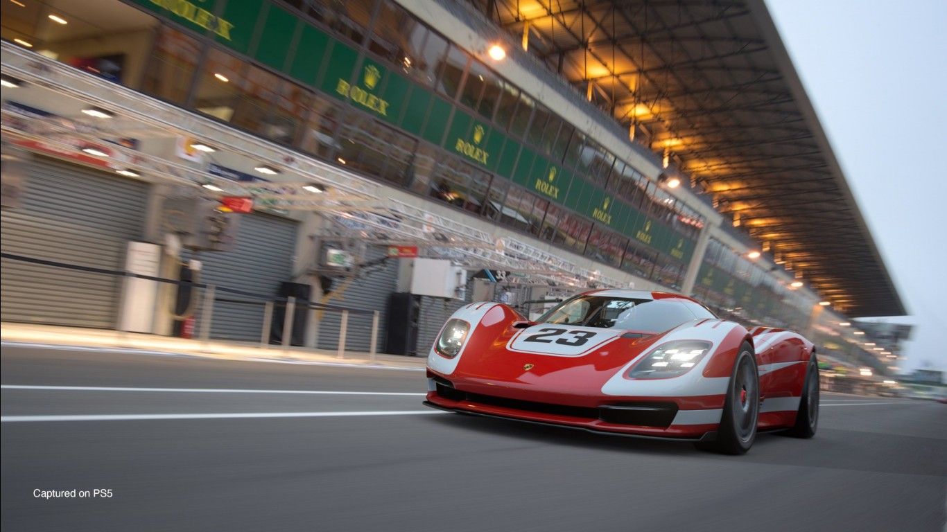 1366x768 Red Car Gran Turismo 7 HD Gran Turismo 7 Wallpaper