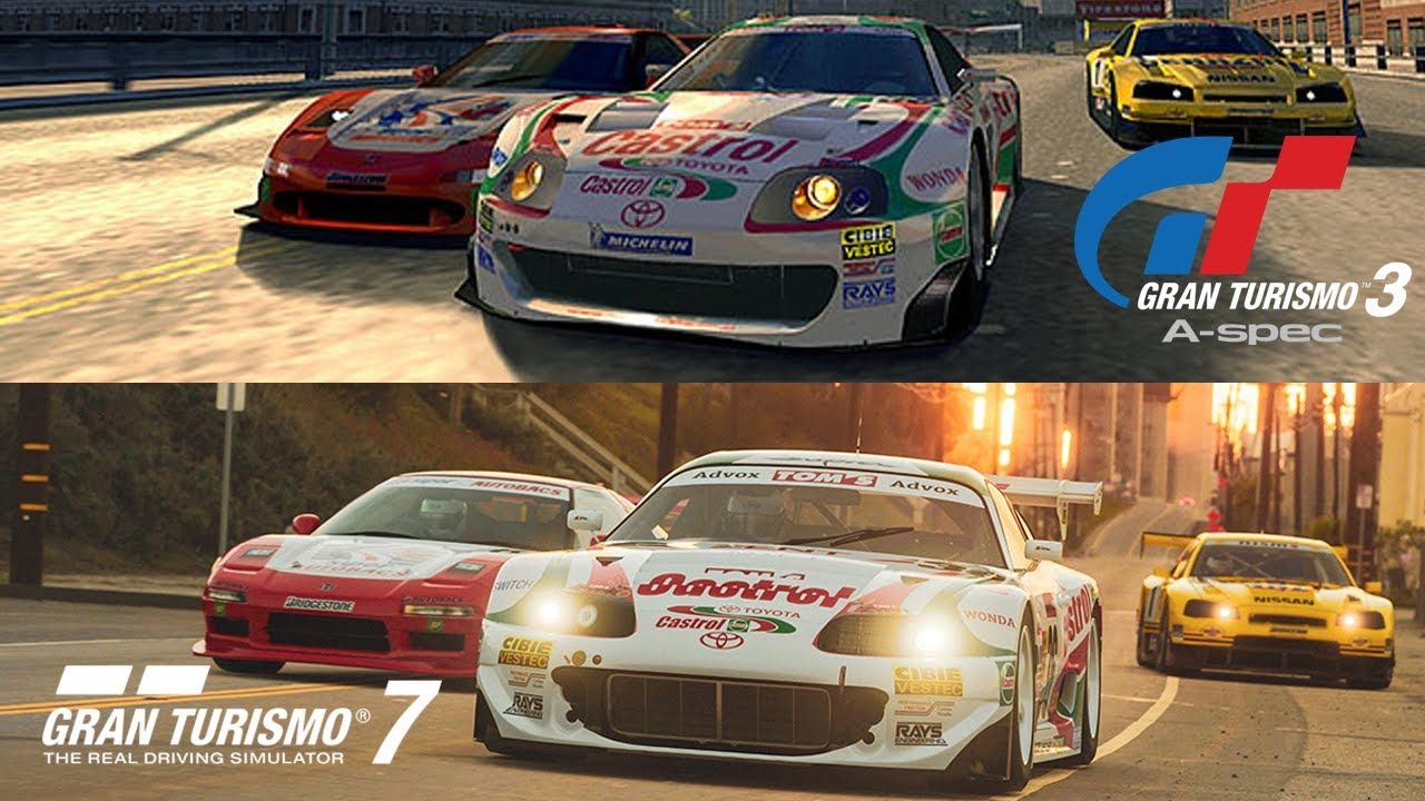 1280x720 Gran Turismo 3 (PAL) Intro Remake Vs. Original. Side By Side