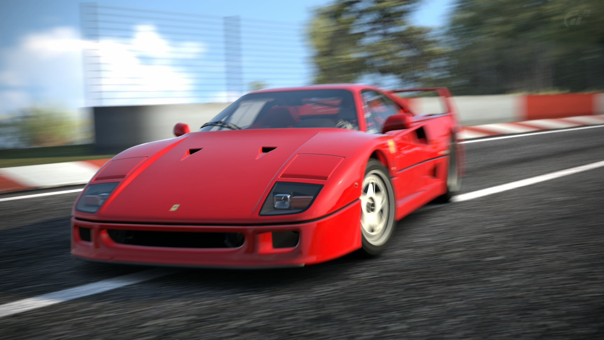 1920x1080 Red Ferrari Testarossa coupe, Gran Turismo PlayStation car, Ferrari HD wallpaper