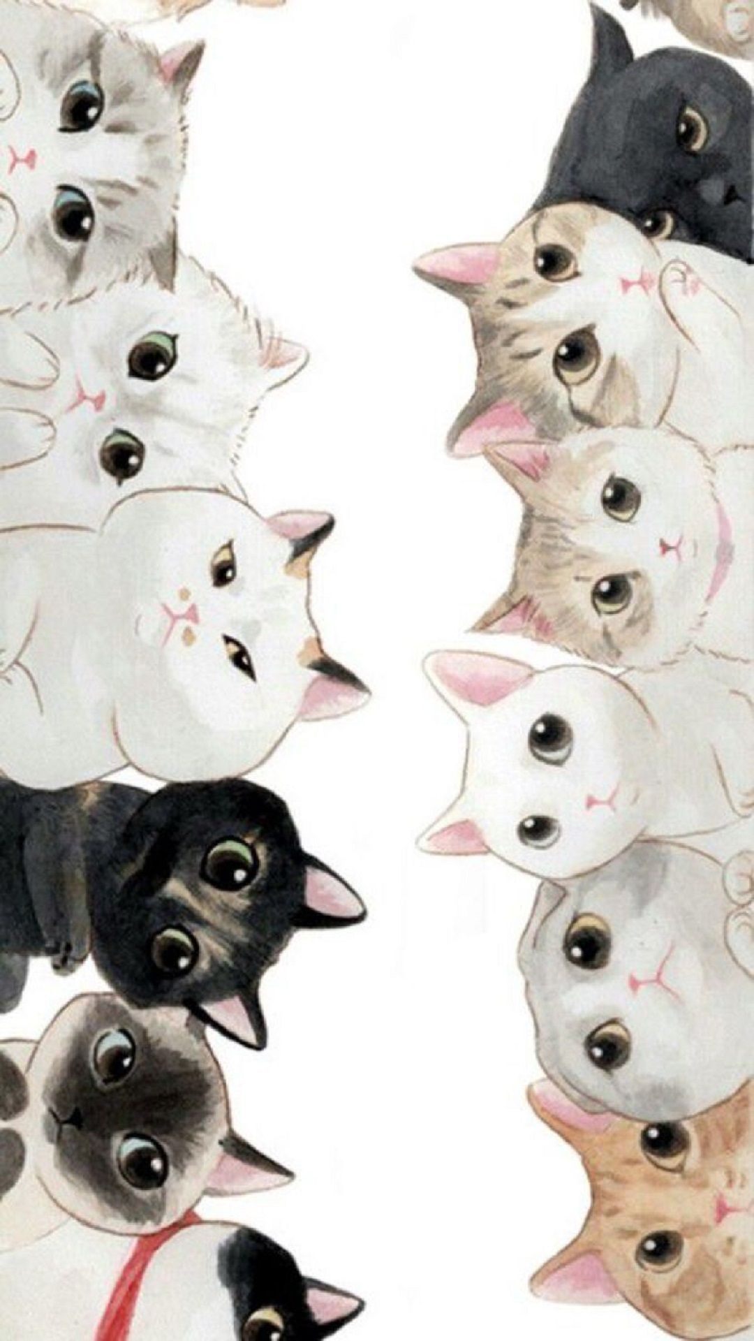 1080x1920 Cat Drawing Wallpaper
