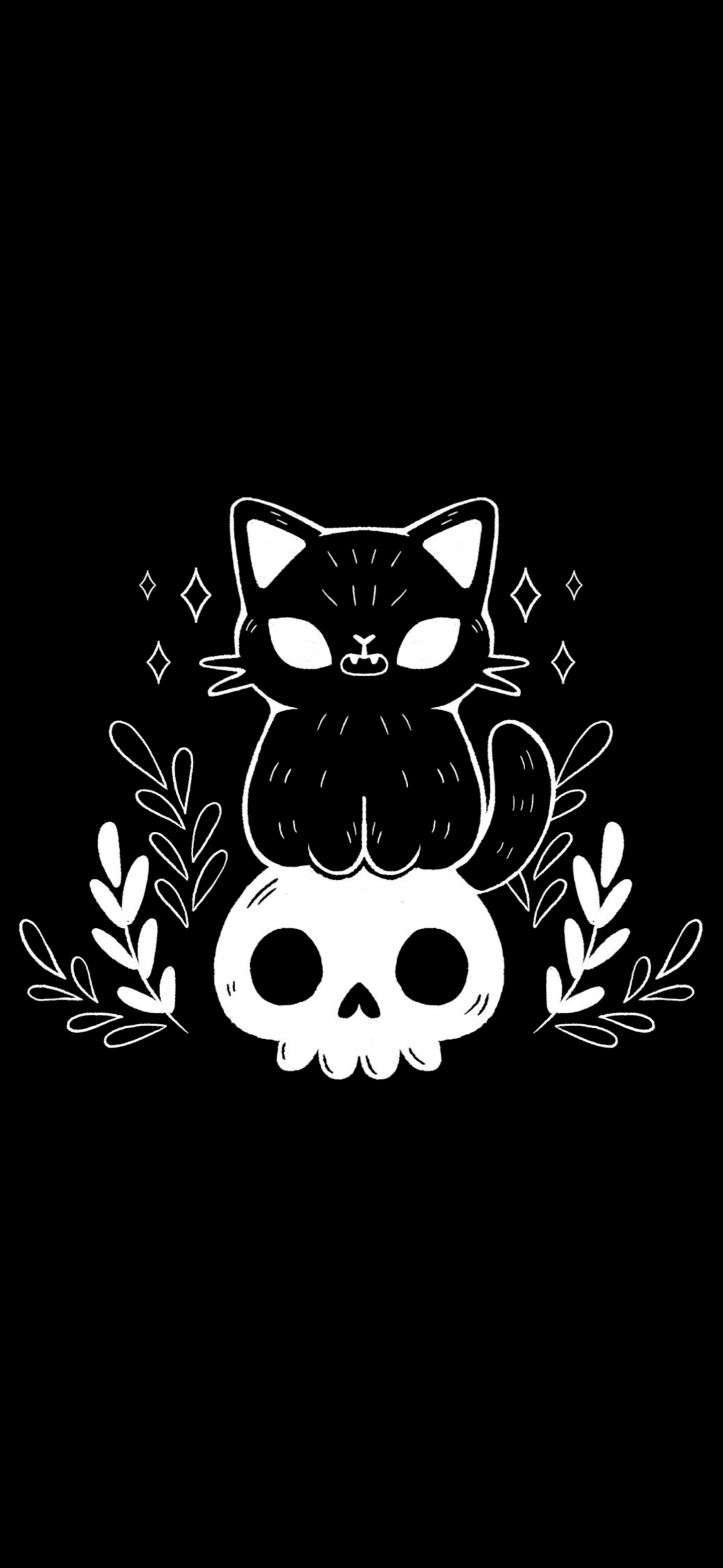 1440x3120 Wallpaper t Shirt, Drawing, Art, Design, Cat, Background Free Image