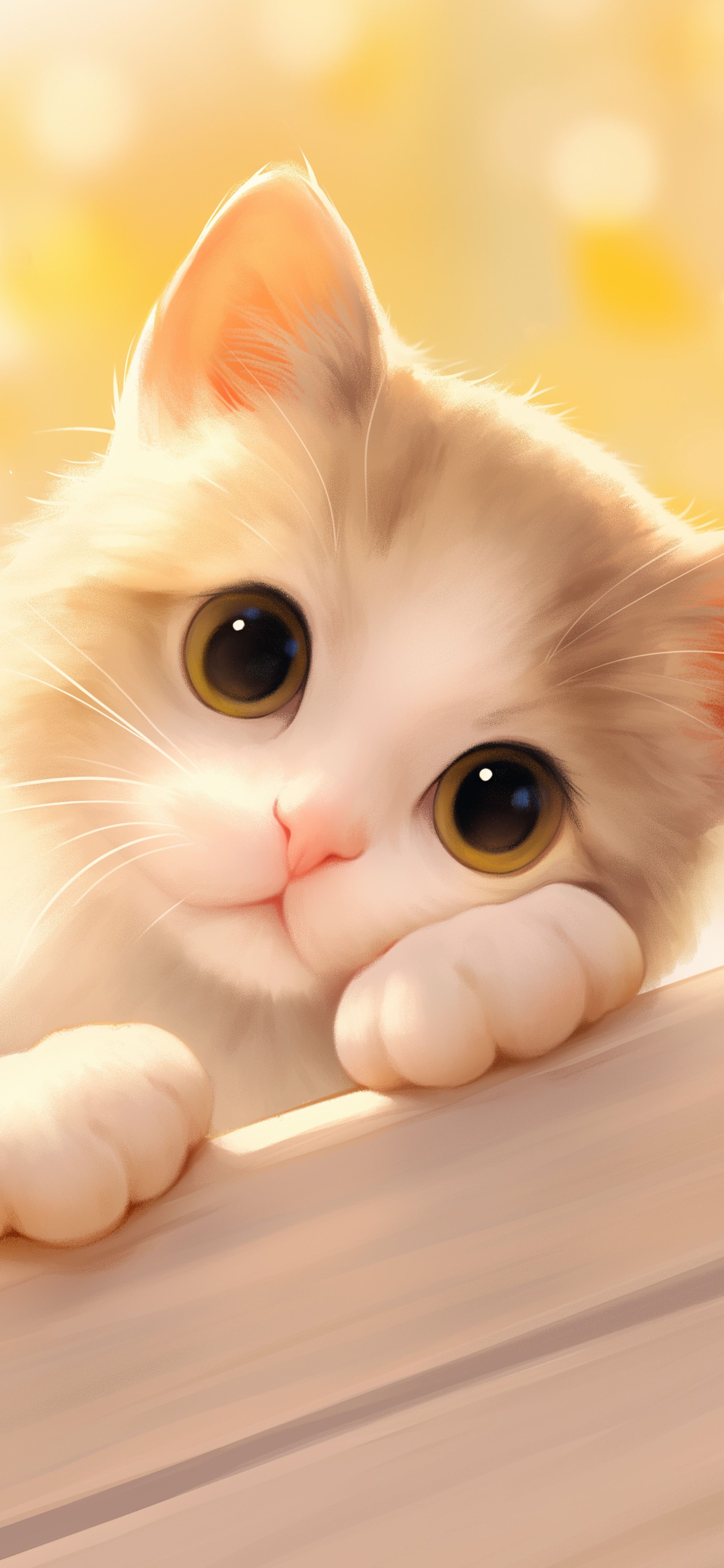 2000x4329 Cute Cat Pencil Drawing Wallpaper iPhone Wallpaper HD