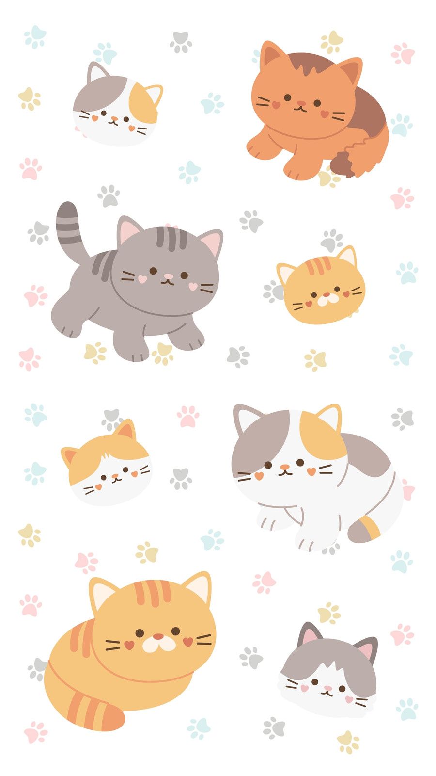 900x1600 Free and customizable cute cat wallpaper templates