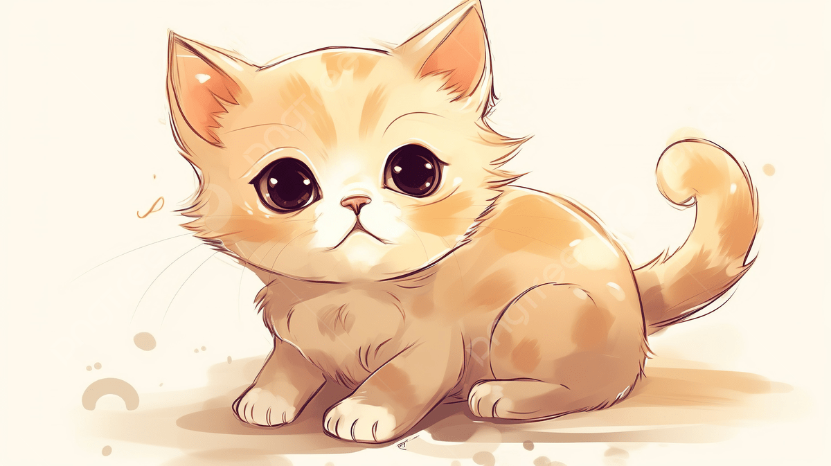 1200x673 Kawaii Little Kitten, Cute Cat Picture Drawing, Cat, Cute Background Image And Wallpaper for Free Download