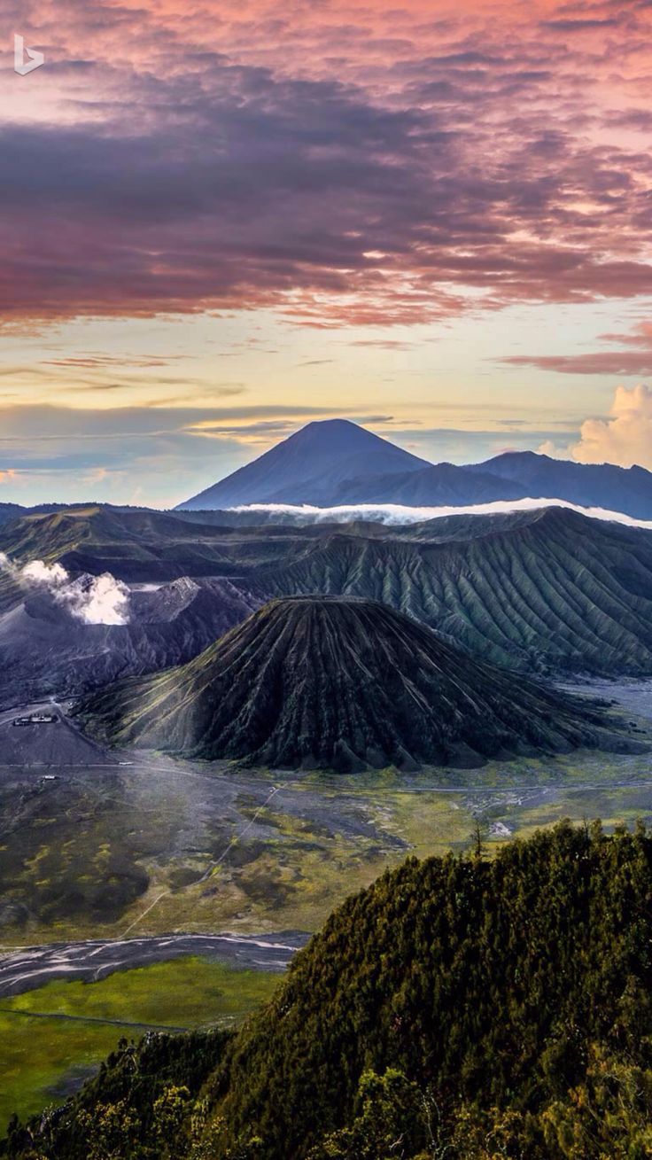 736x1309 Volcano Mt. Bromo in East Java. Bing wallpaper