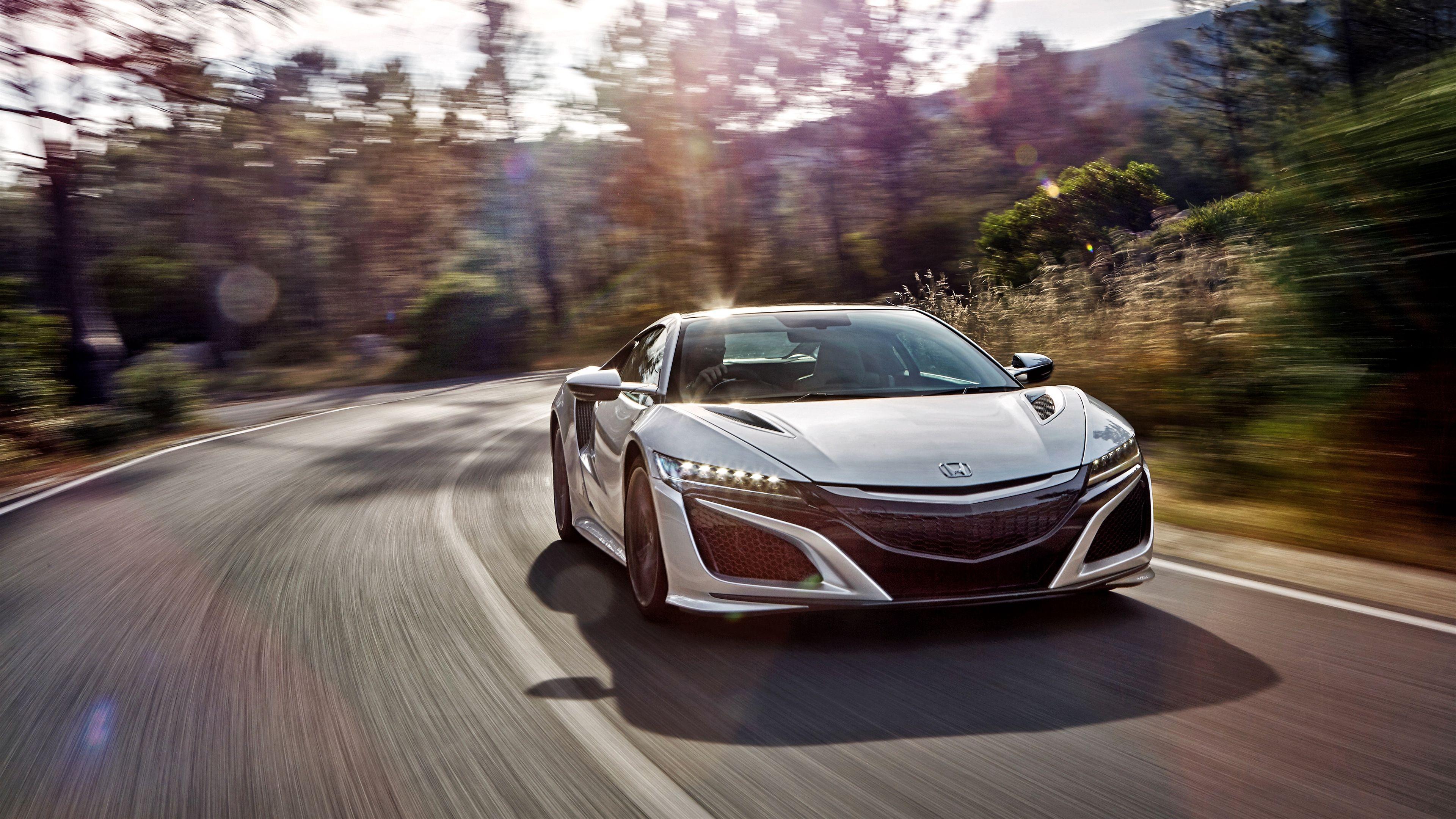 3840x2160 Download wallpaper 3840x2160 honda, acura, nsx, front view, speed