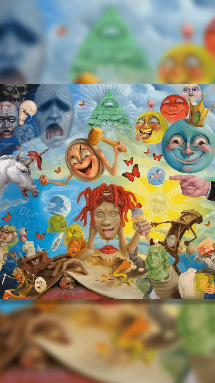 736x1308 Awesome Trippie Red Cartoons Wallpaper
