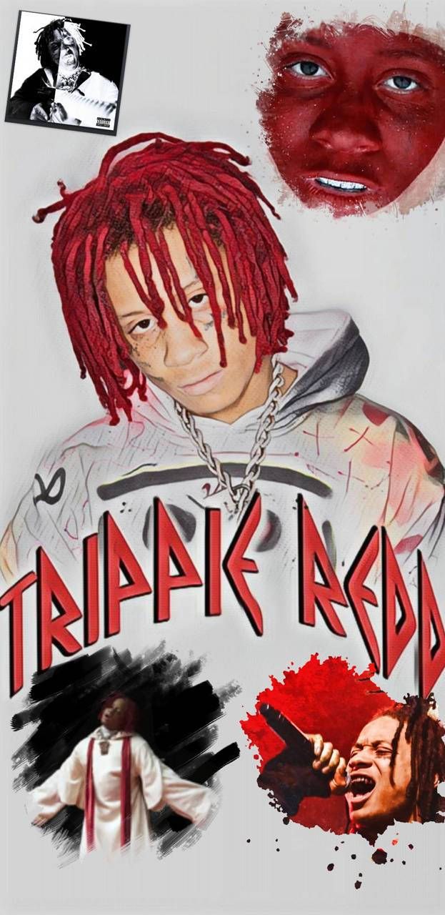 623x1280 Download Trippie Redd Collage Edit Wallpaper