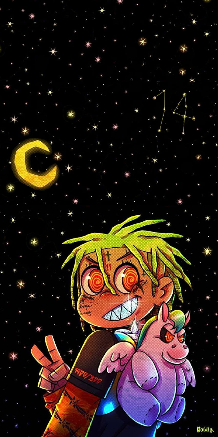 850x1706 Made a, praying this will be the album art : trippieredd, trippie red animated HD phone wallpaper