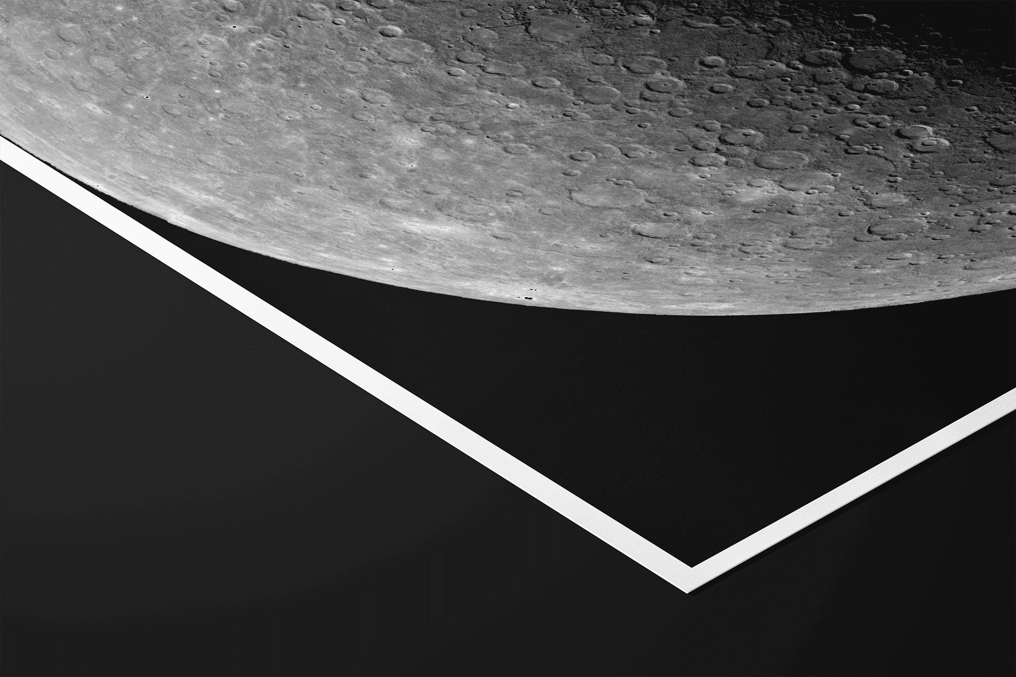 2000x1333 Mariner 10's first image of Mercury Art Studio