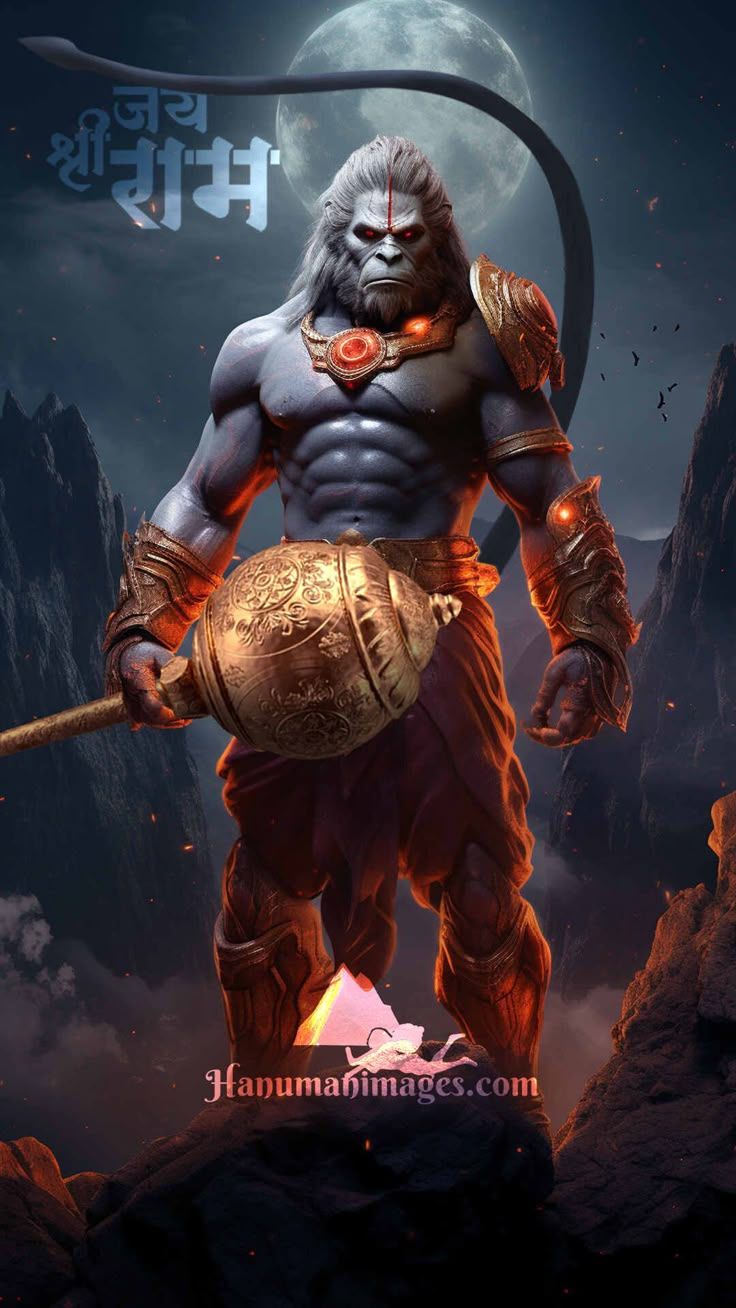 736x1308 lord hanuman powerful pose wallpaper. Hanuman image. Hanuman image, Hanuman photo, Hanuman