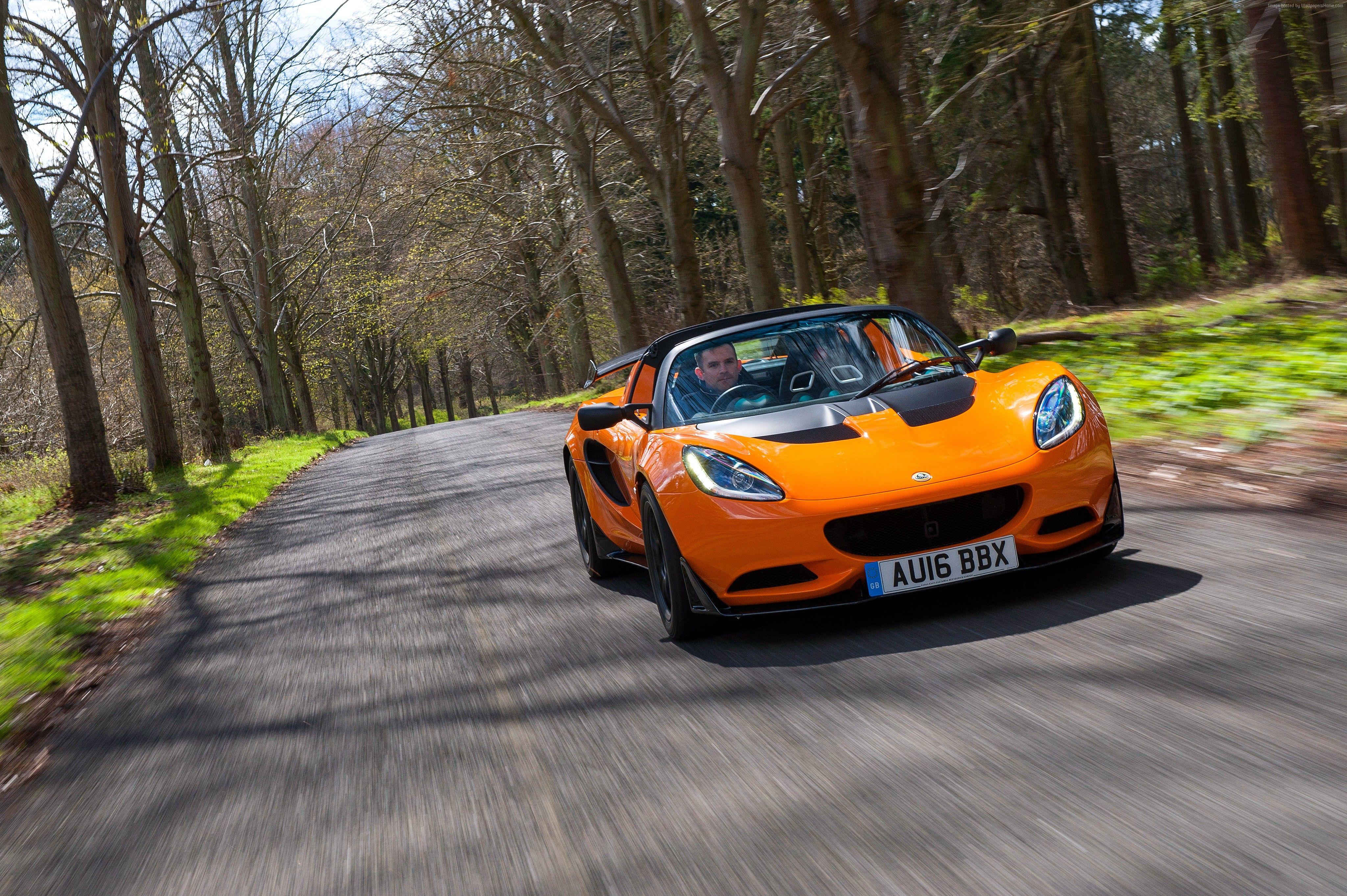 4096x2725 #orange, #Lotus Elise Cup #speed, #roadster