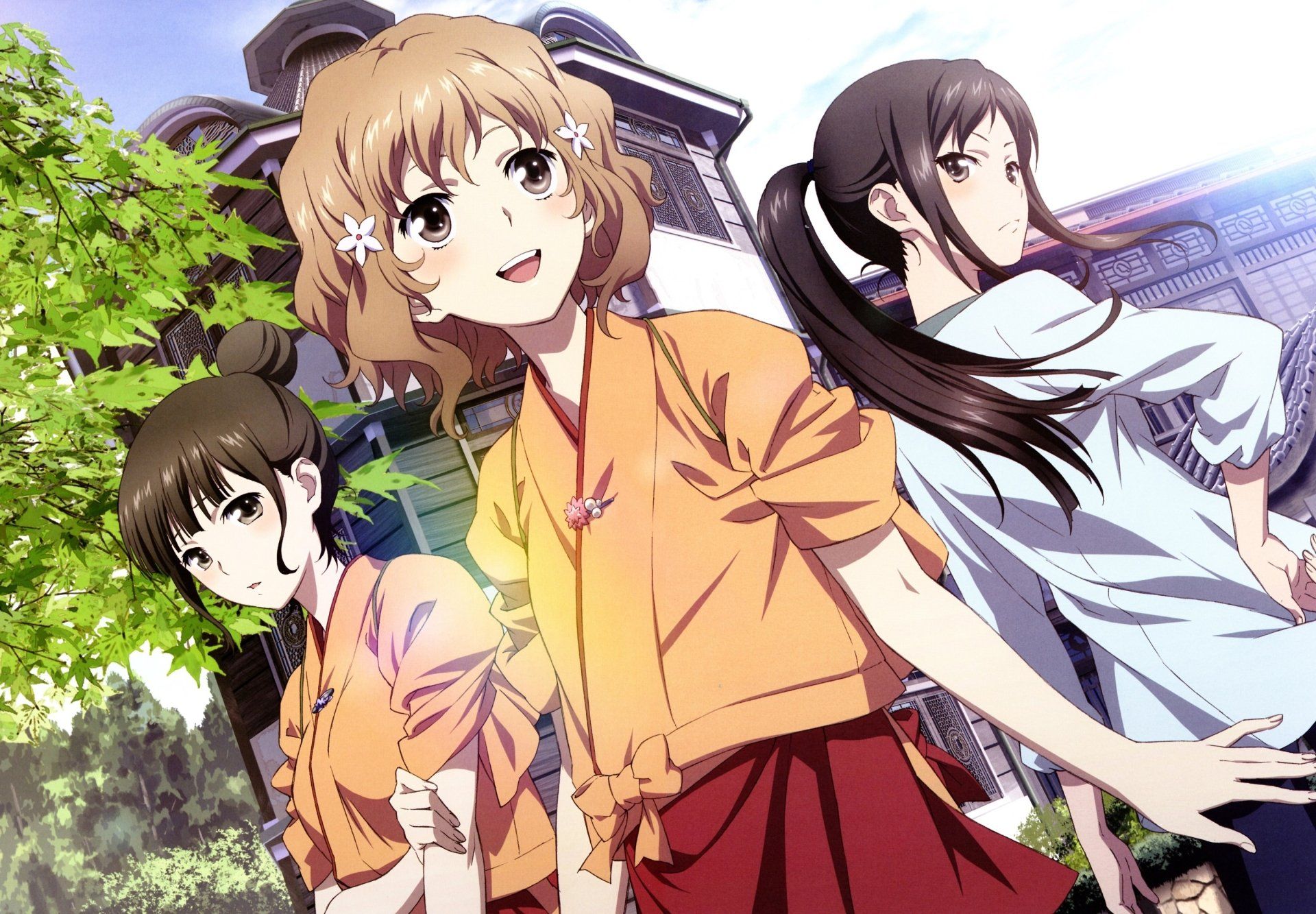 1920x1333 Hanasaku Iroha: Ohana, Nako & Minko
