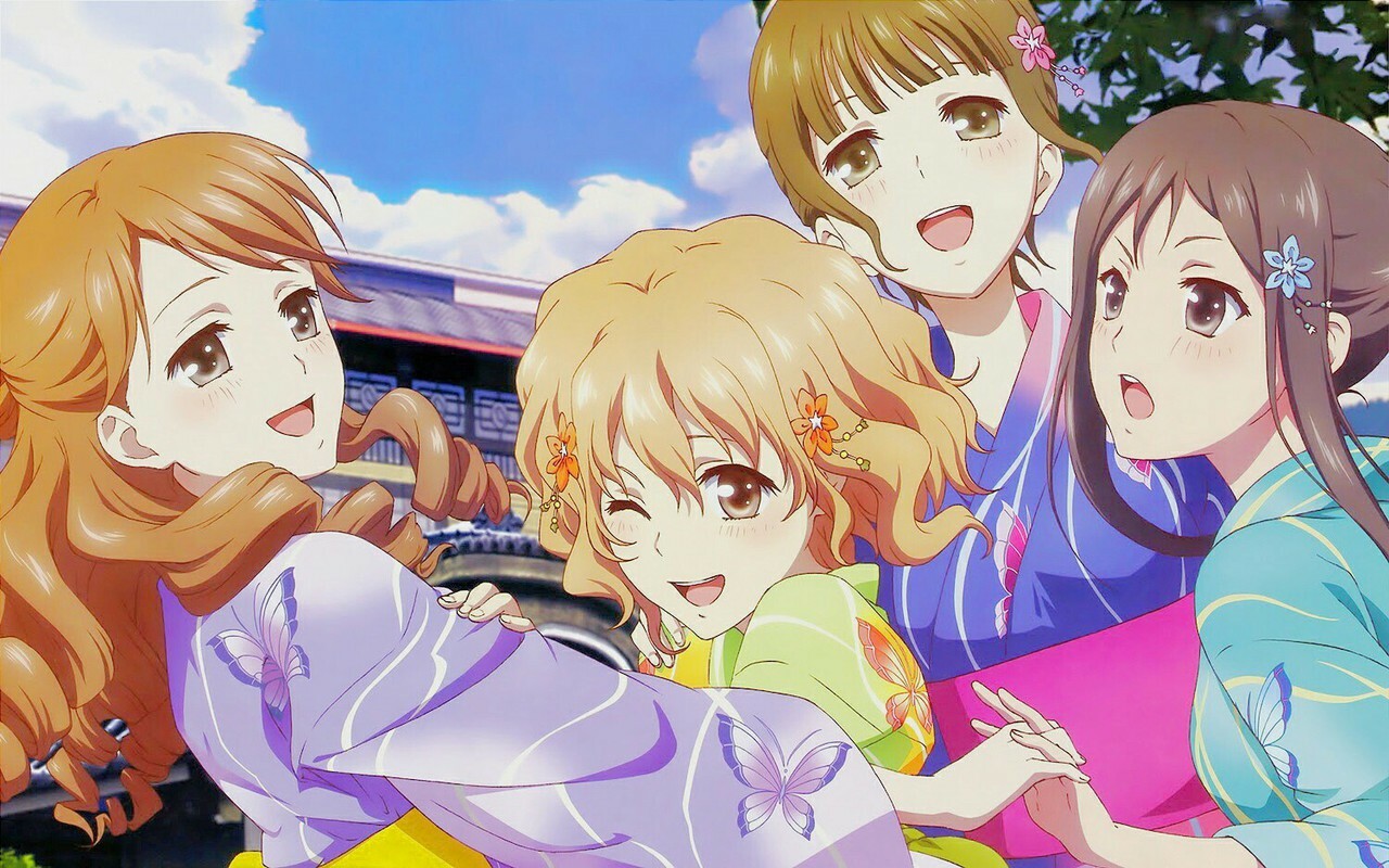 1280x800 Kawaii, girl and hanasaku iroha anime on