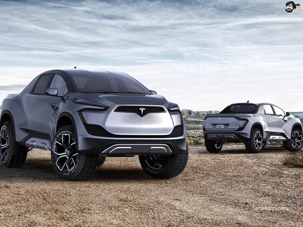 1024x768 Tesla Truck Wallpaper