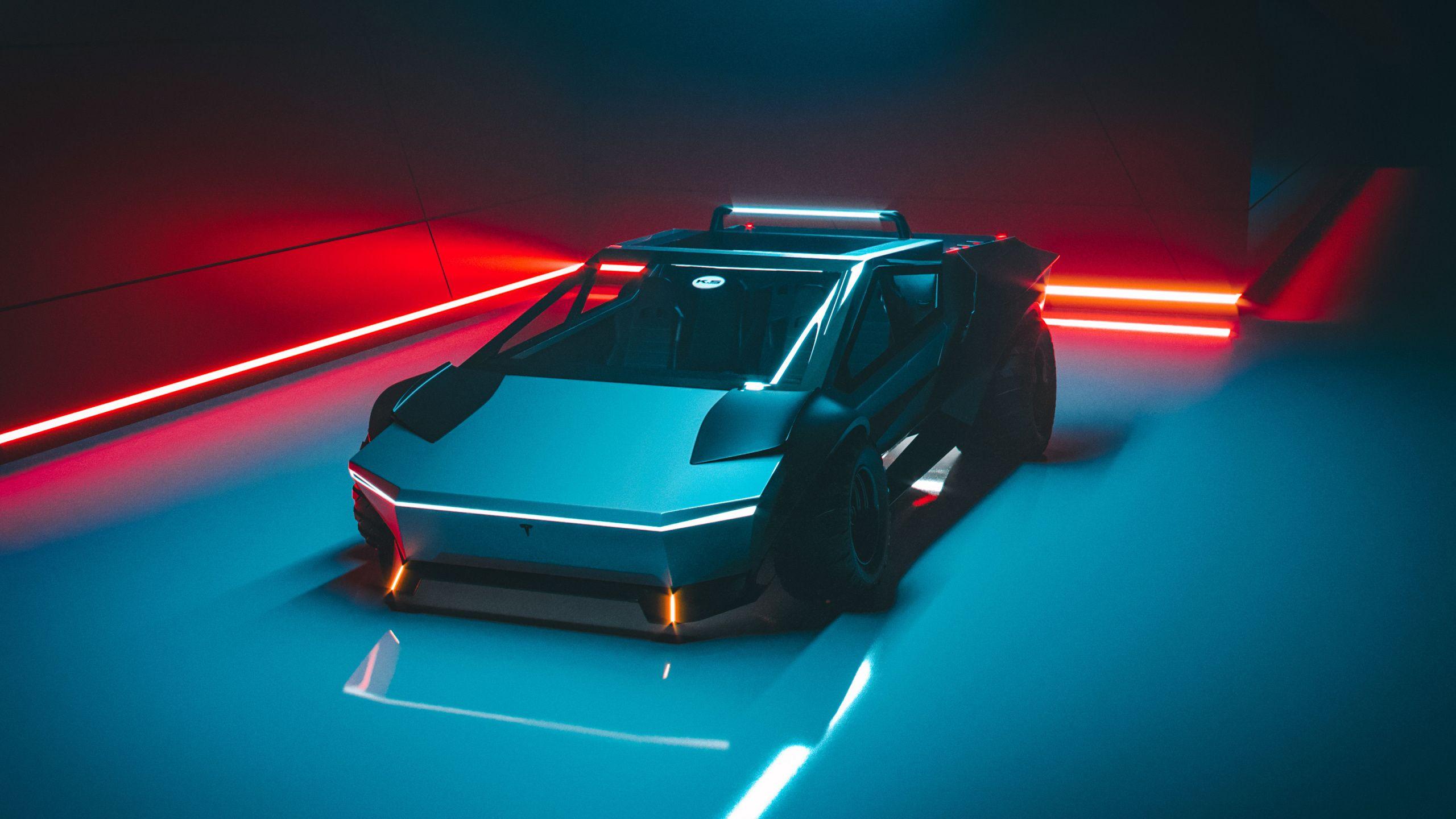 2560x1440 Download 2560x1440 wallpaper tesla cybertruck, concept truck
