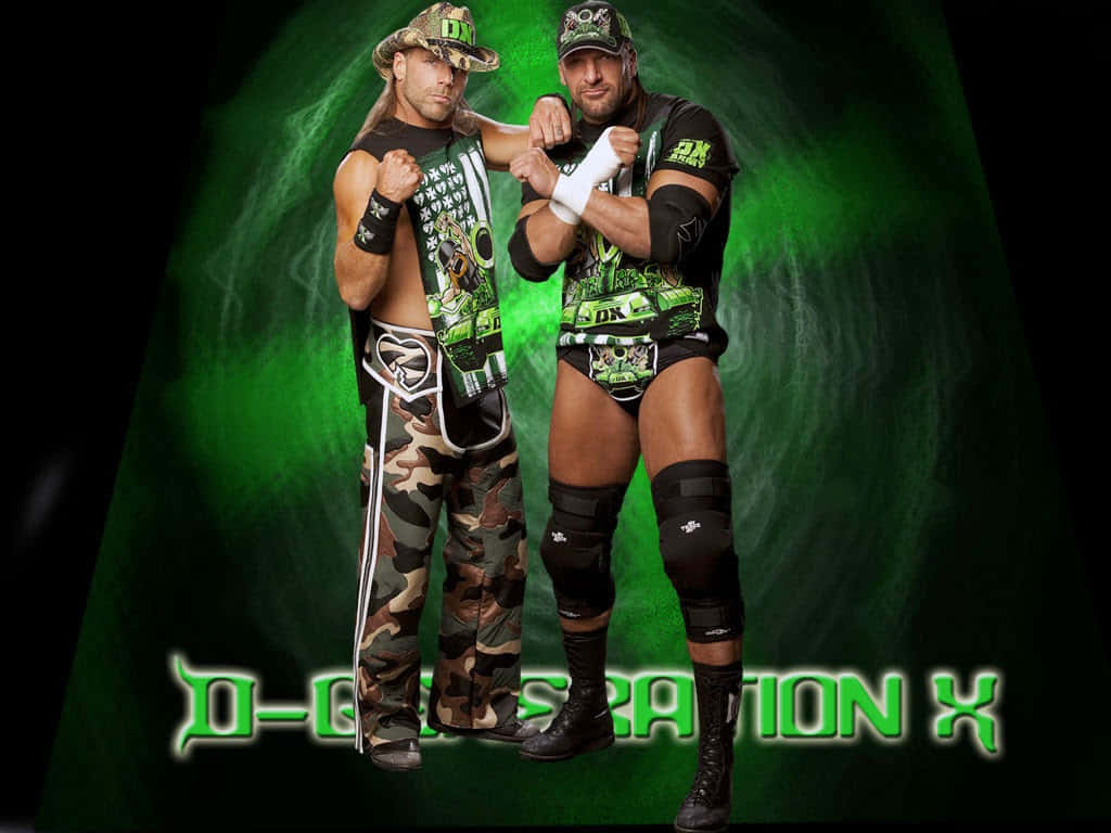1024x768 Download Shawn Michaels and Triple H: The Iconic Duo of Degeneration X Wallpaper