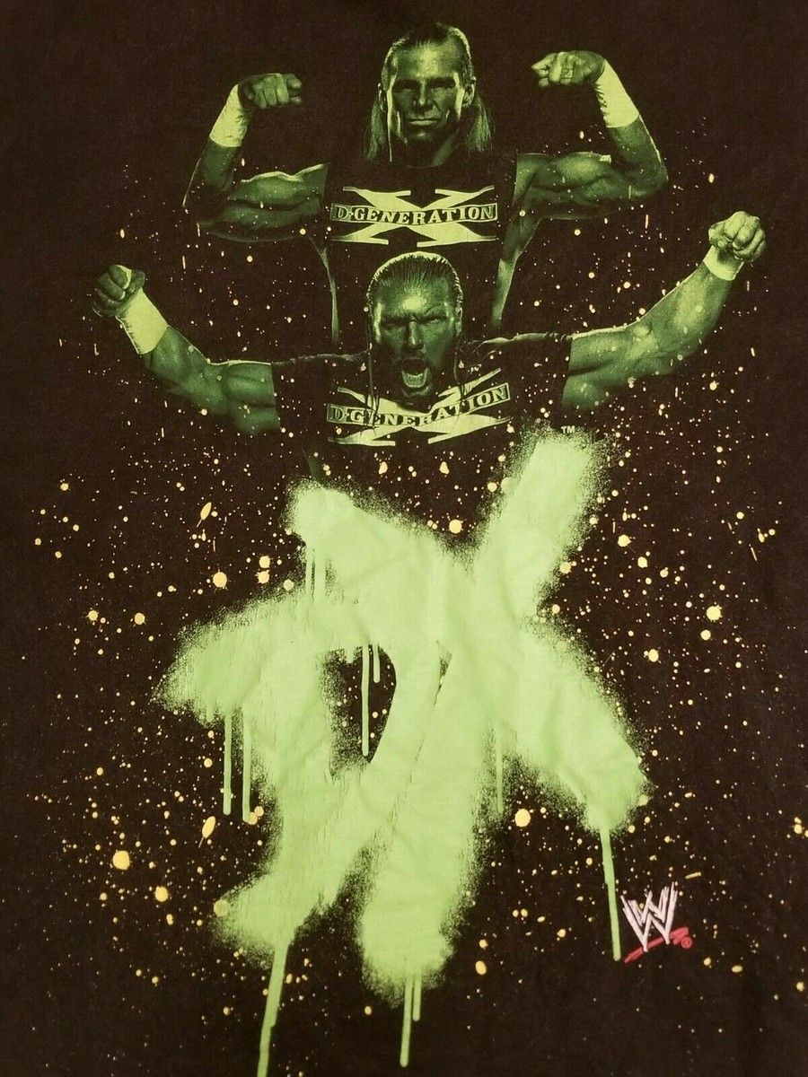 900x1200 WWE Vintage D Generation X Shirt XL Shawn Michaels & Triple H DX WWF