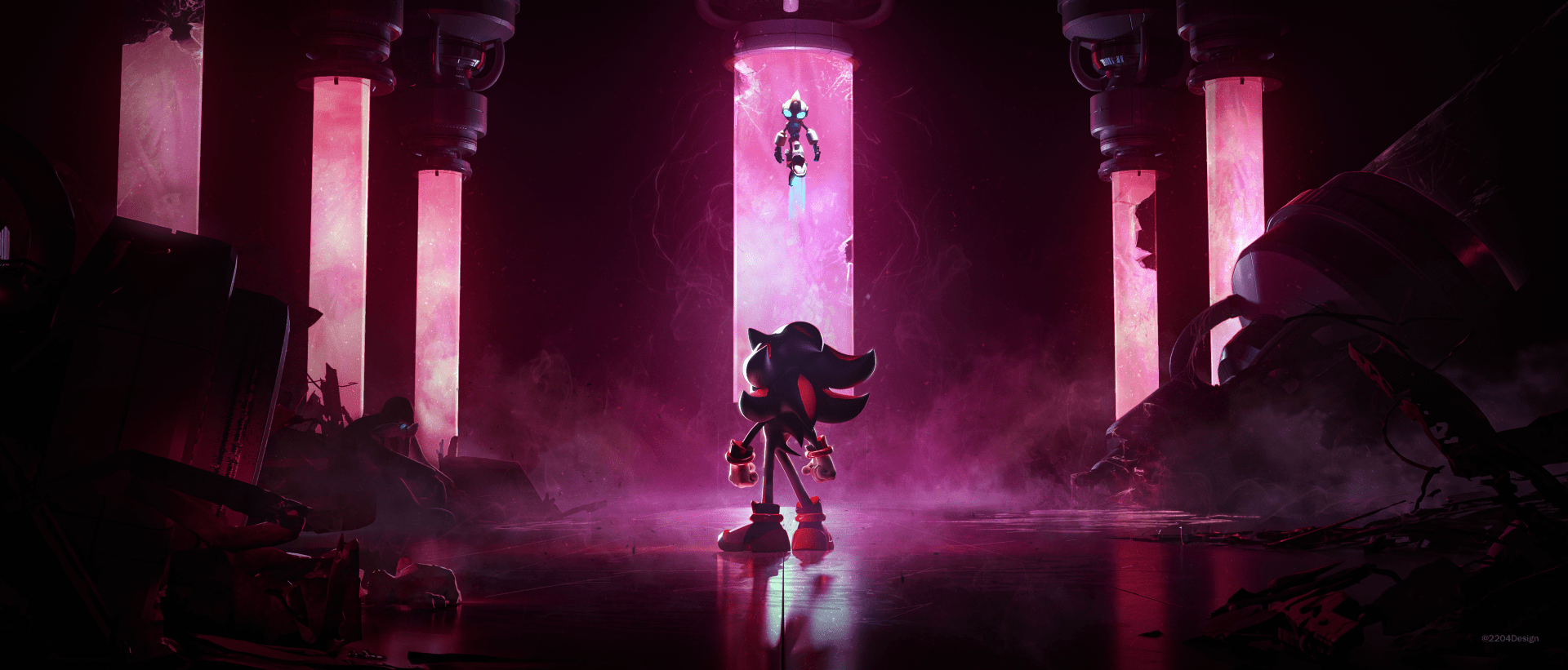 1920x821 Sonic & Shadow HD Wallpaper