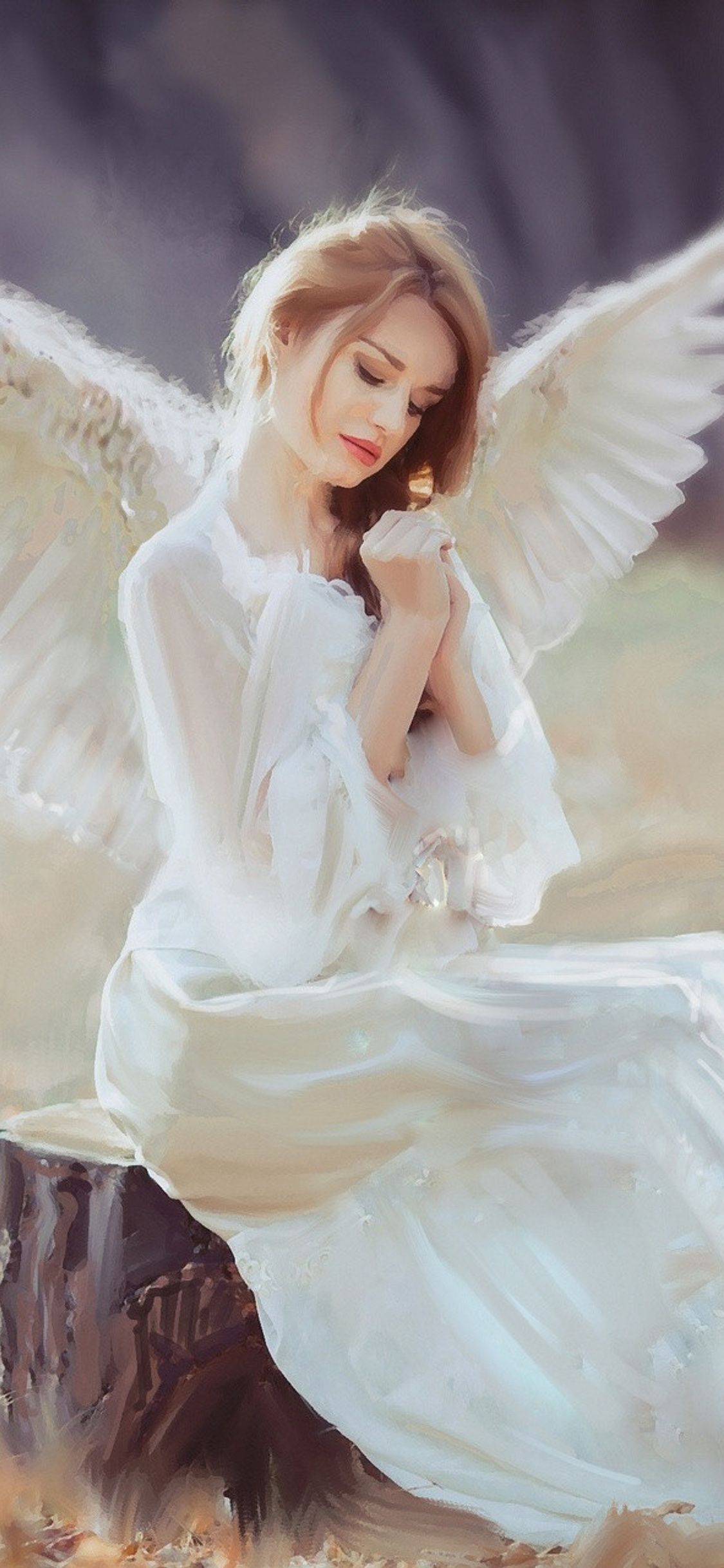 1125x2436 Angel With Wings iPhone XS, iPhone iPhone X , HD 4k Wallpaper, Image, Background, Photos and Picture