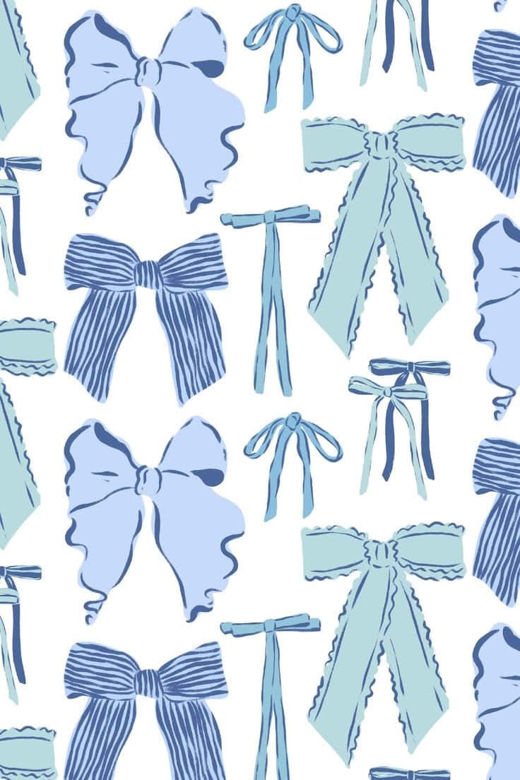 736x1104 Download Blue Bow Pattern Background Wallpaper