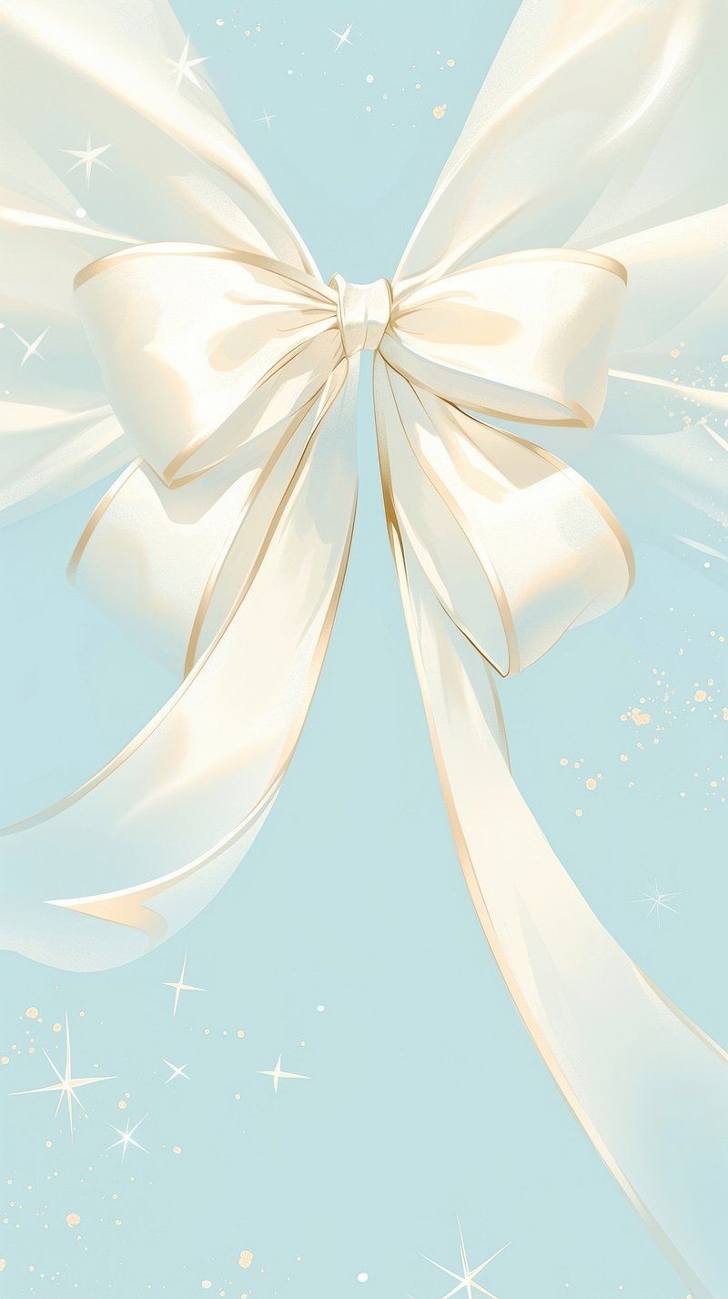 800x1427 Blue Coquette Bow Image Wallpaper