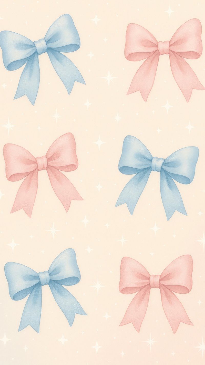 800x1422 Coquette Blue Bow Image Wallpaper