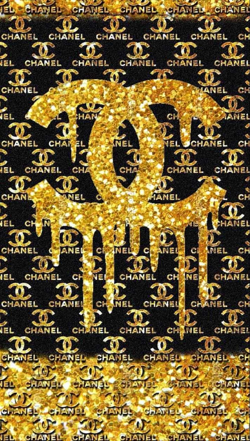 850x1496 Gold Chanel, Chanel Gold Logo HD phone wallpaper