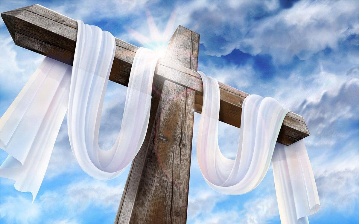 1200x750 God Bless You Vinyl Backdrop Jesus Cross White Gauze Background Photography
