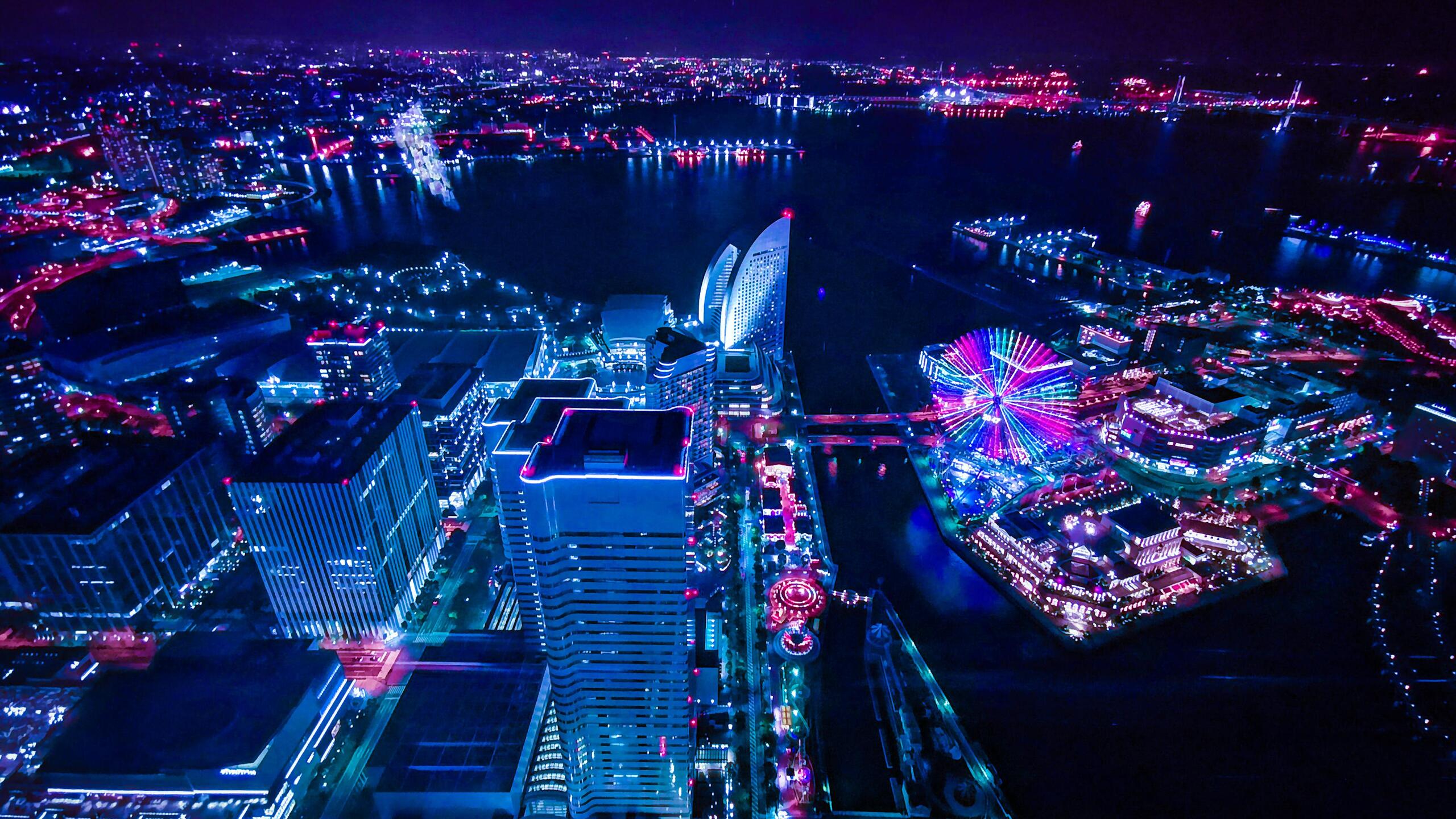2560x1440 Japan 4k Night Wallpaper