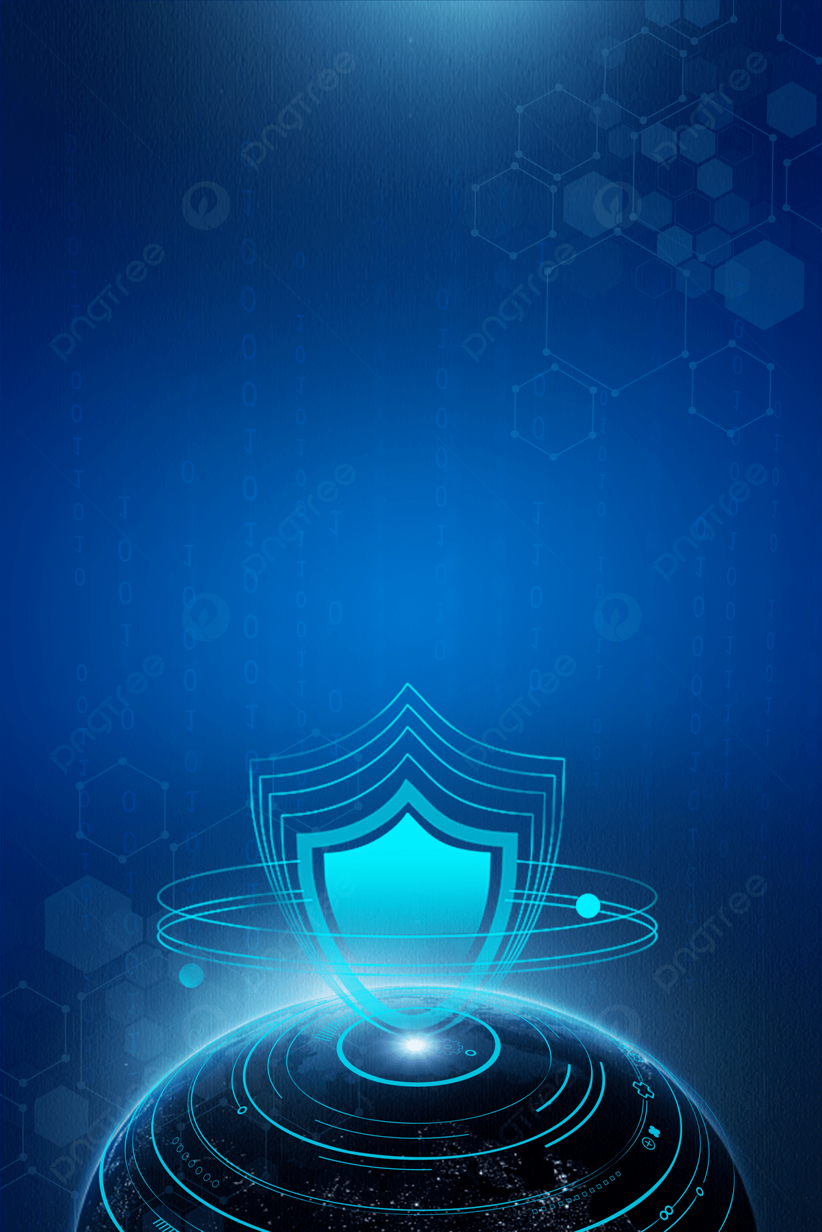 1200x1799 Cyber Security Blue Gradient Background Wallpaper Image For Free Download
