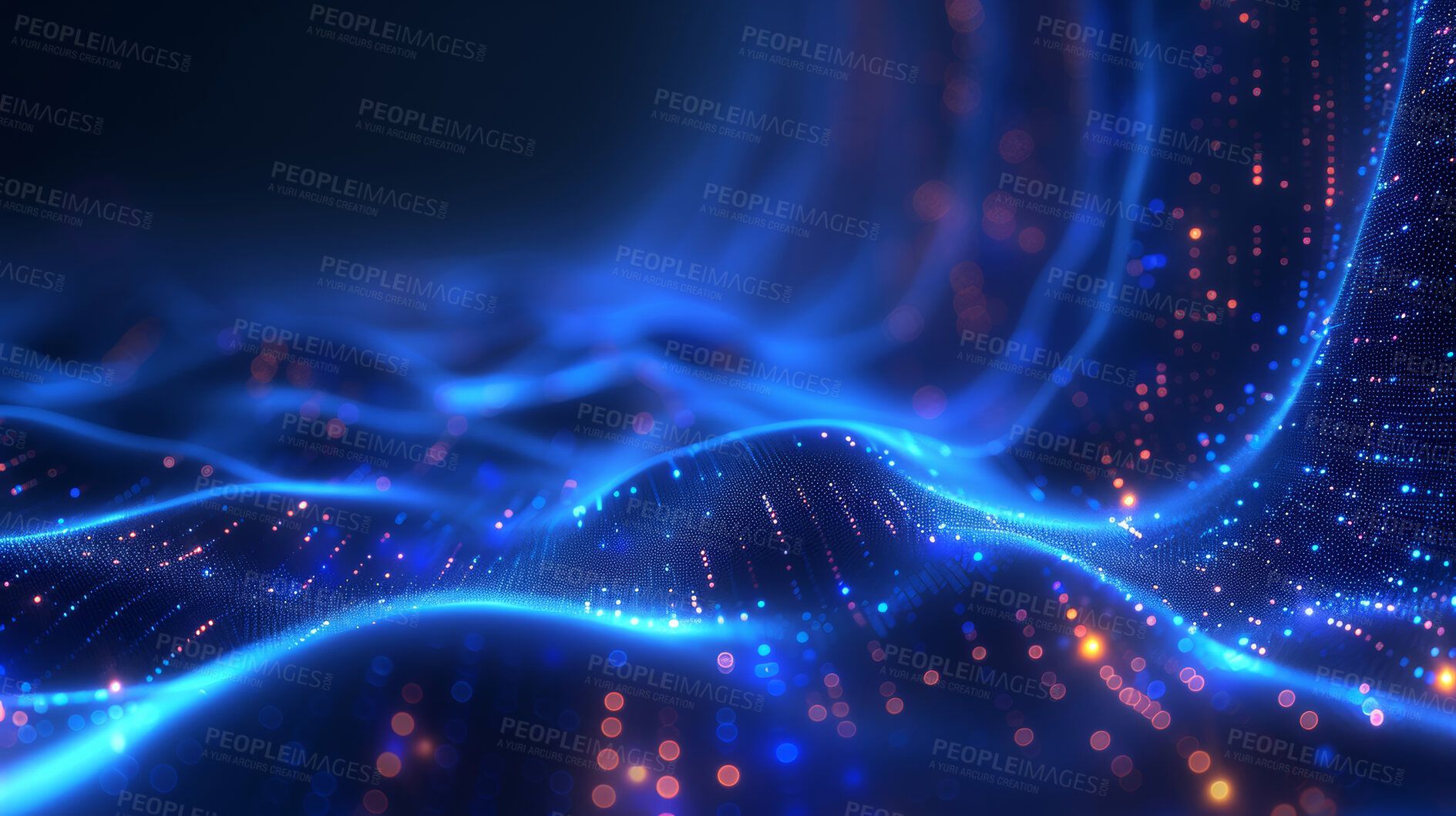 1889x1059 Blue, sound wave and futuristic with wallpaper, science and modern fiber with connection, abstract and texture. Empty, design and cyber security with dynamic, shape and curve with motion and coding