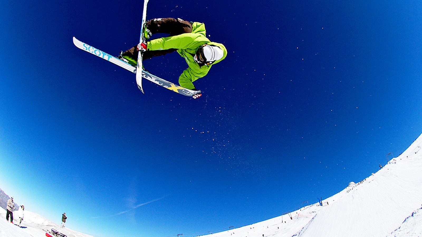 1600x900 Ski Jumping Background Wallpaper 23951