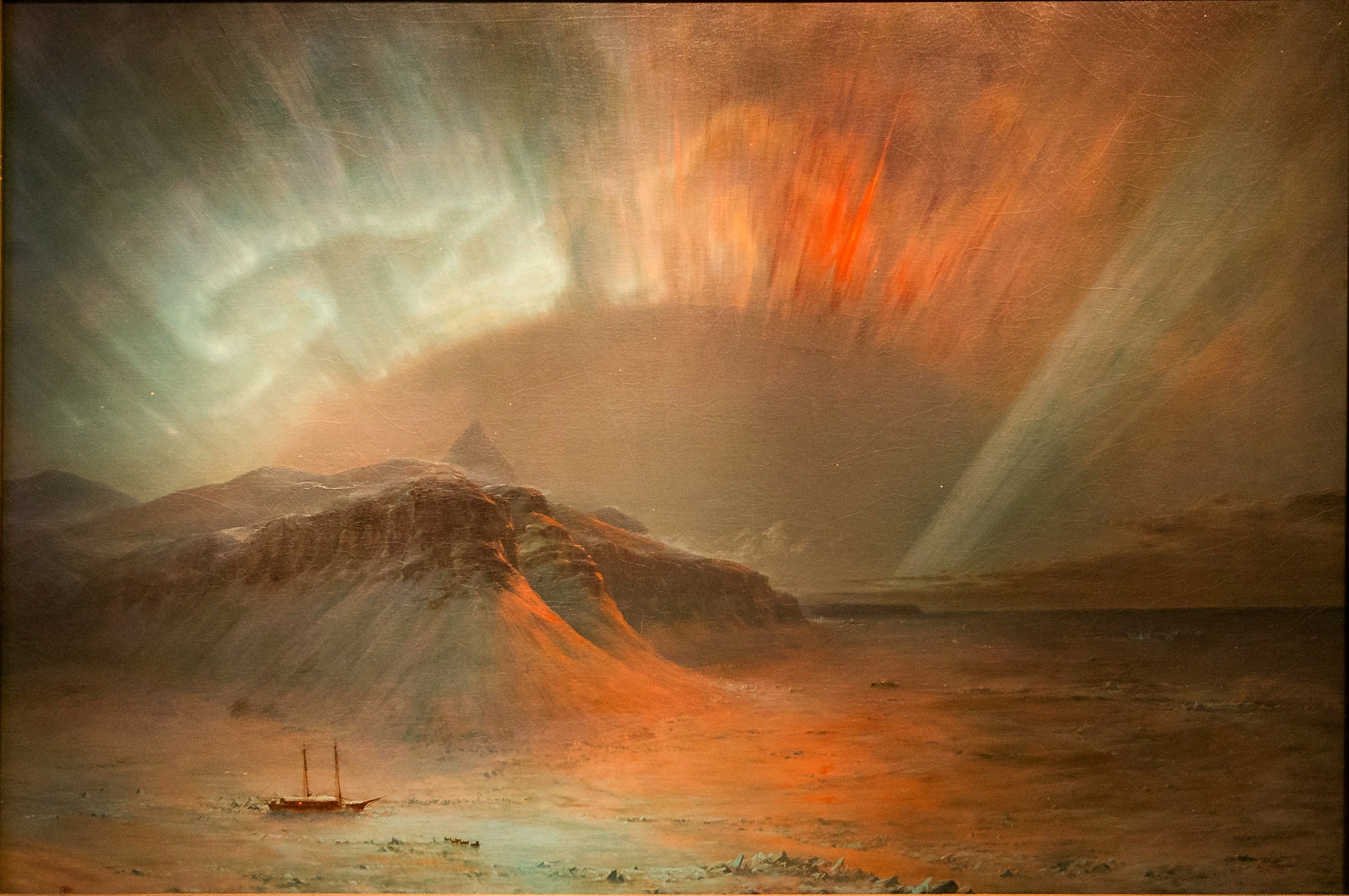 1920x1275 Wallpaper Northern lights, artist, Frederic Edwin Church for mobile and desktop, section живопись, resolution 1920x1275