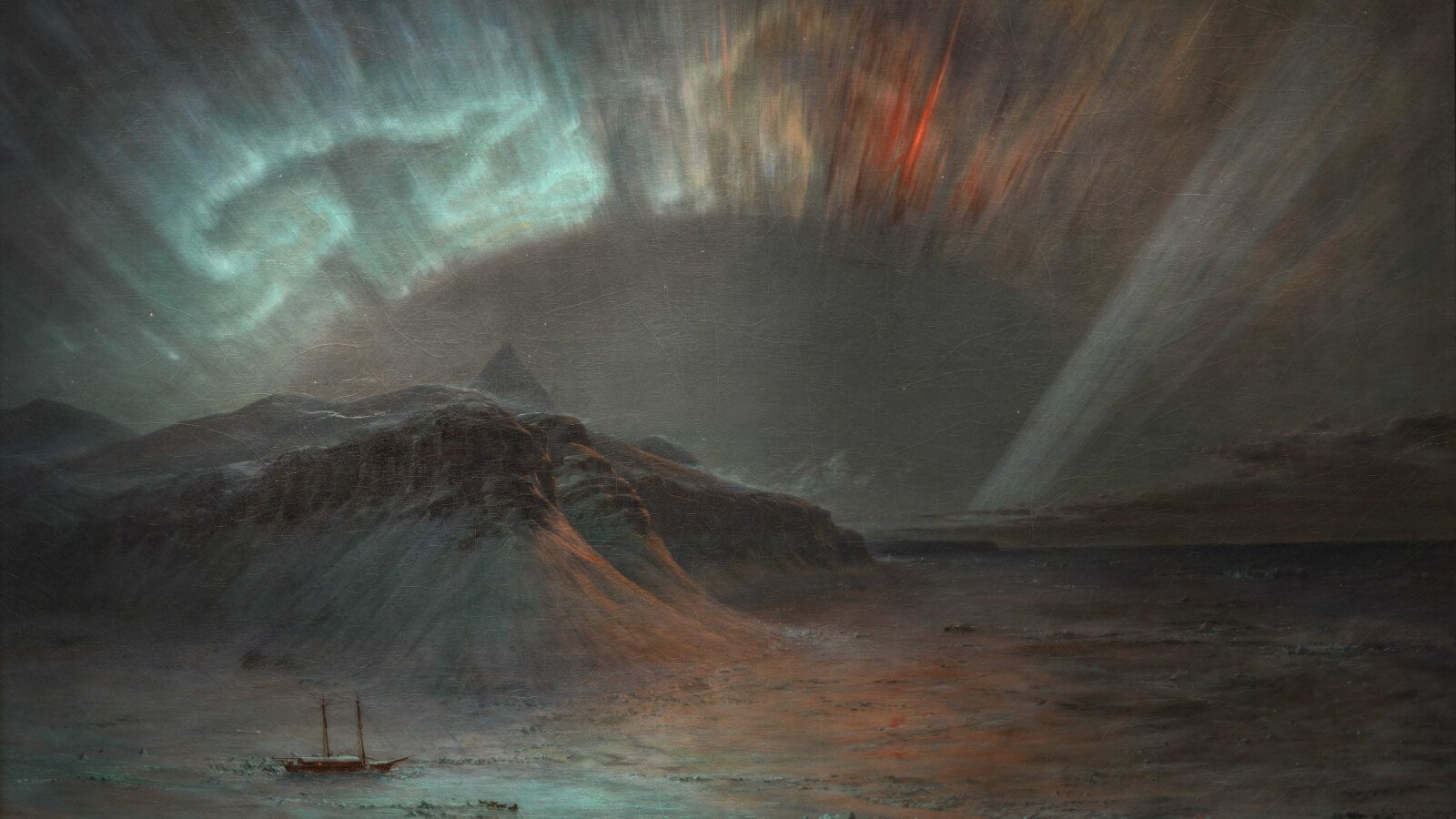 1600x900 Aurora Borealis by Frederic Edwin Church