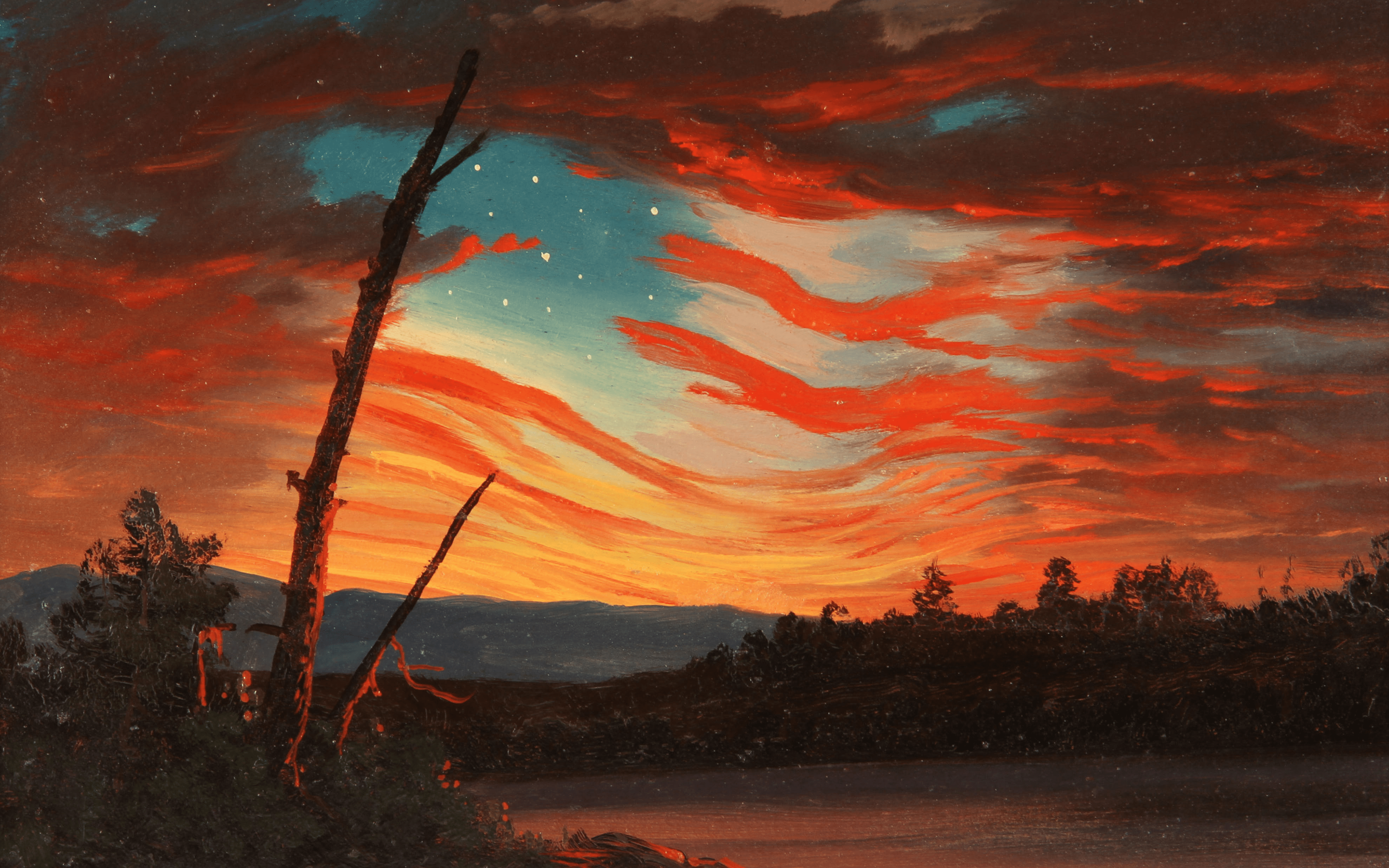 3840x2400 Our Banner In The Sky (1861) by Frederic Edwin Church [3840x2400]
