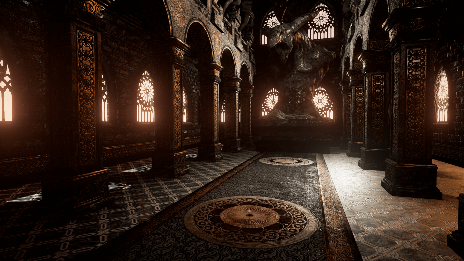 1920x1080 Dark Temple Wallpaper
