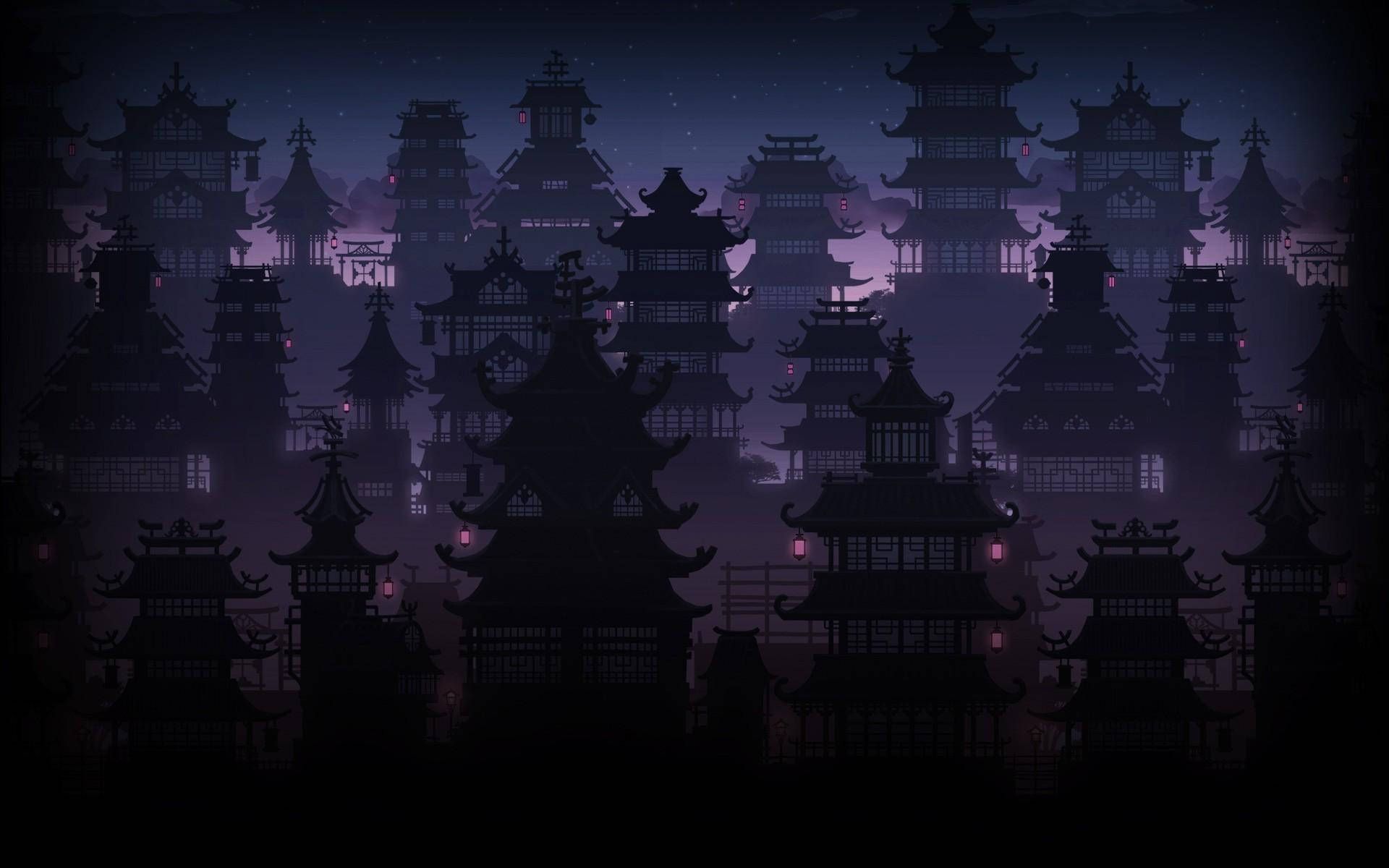 1920x1200 Download High Res Dark Temple Towers Wallpaper