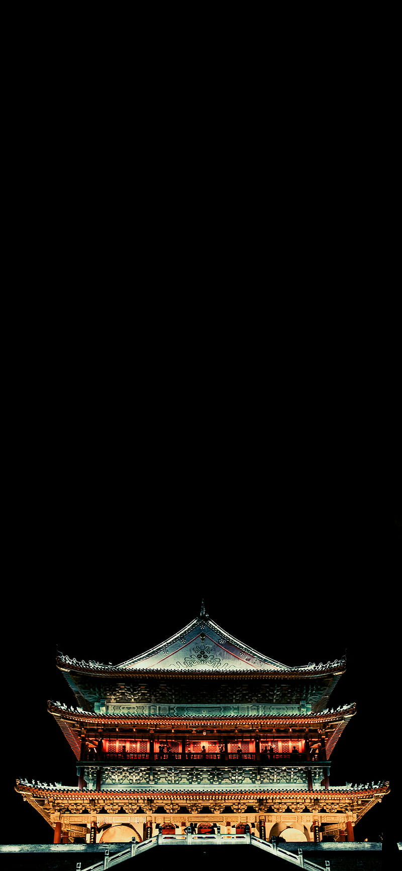 800x1733 HD dark temple wallpaper