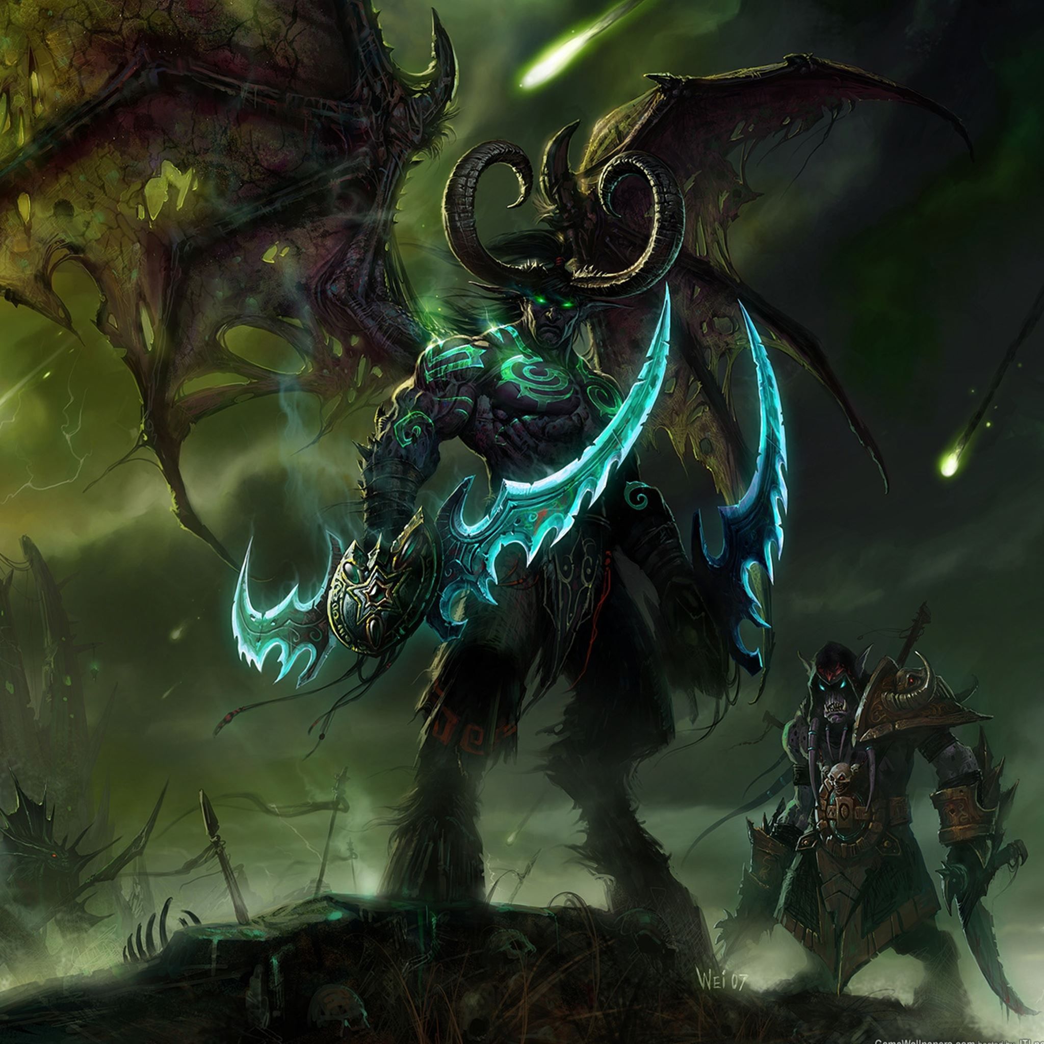 2048x2048 WOW Black Temple iPad Air Wallpaper Free Download