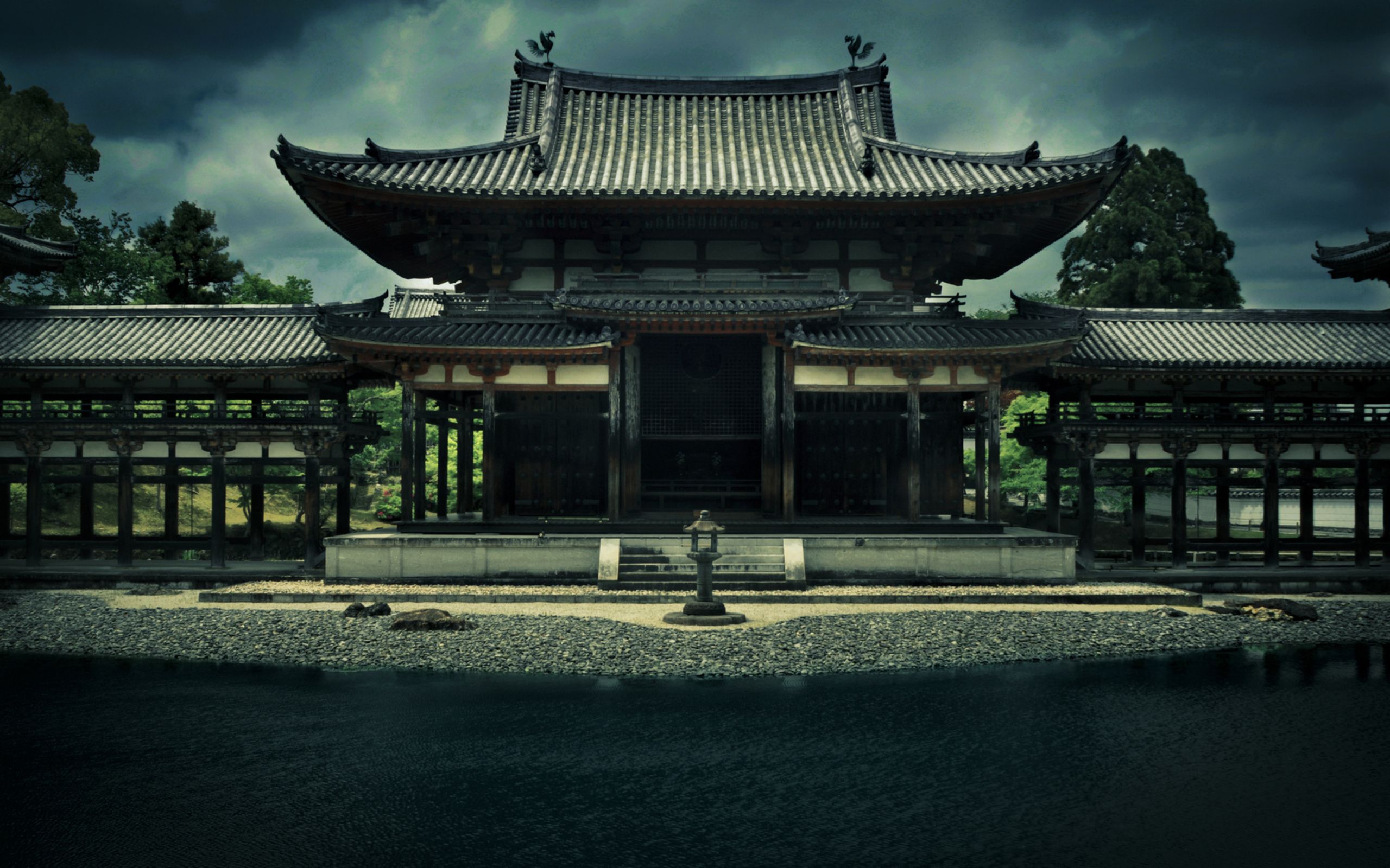 2560x1600 Wallpaper Brown and Black Temple Near Body of Water During Daytime, Background Free Image