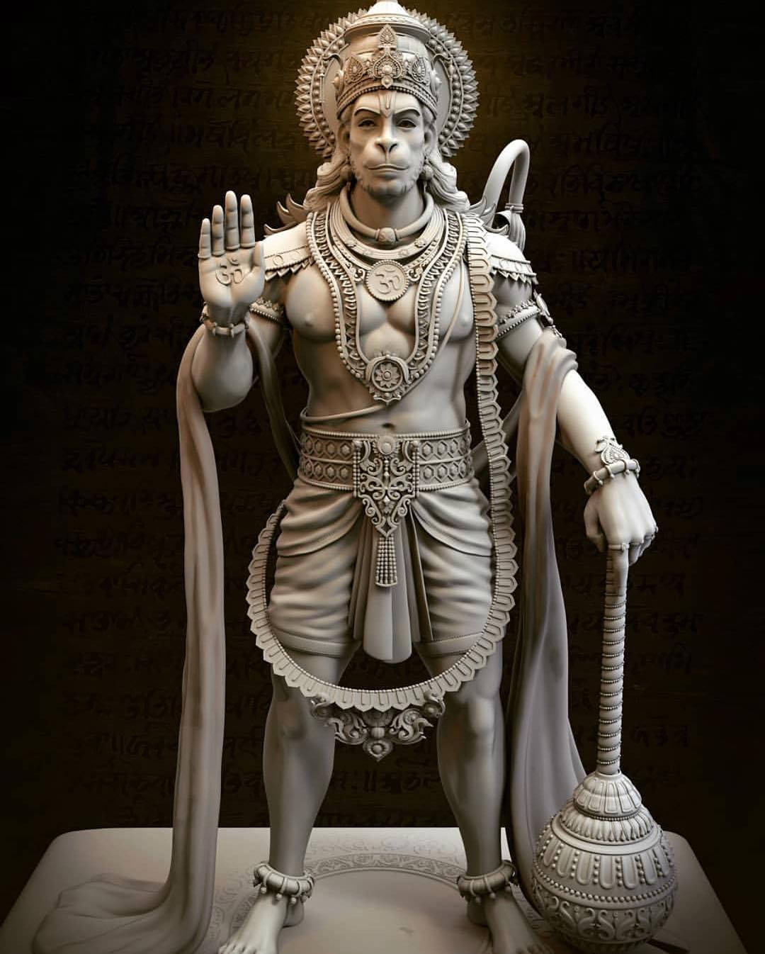 1080x1346 Download Hanuman White Statue 4k HD Wallpaper