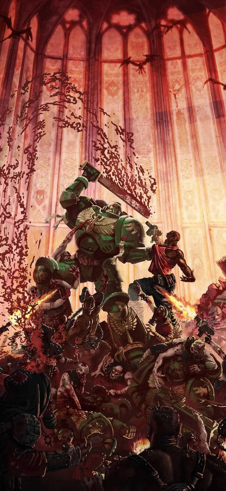 736x1595 Warhammer 40K Wallpaper