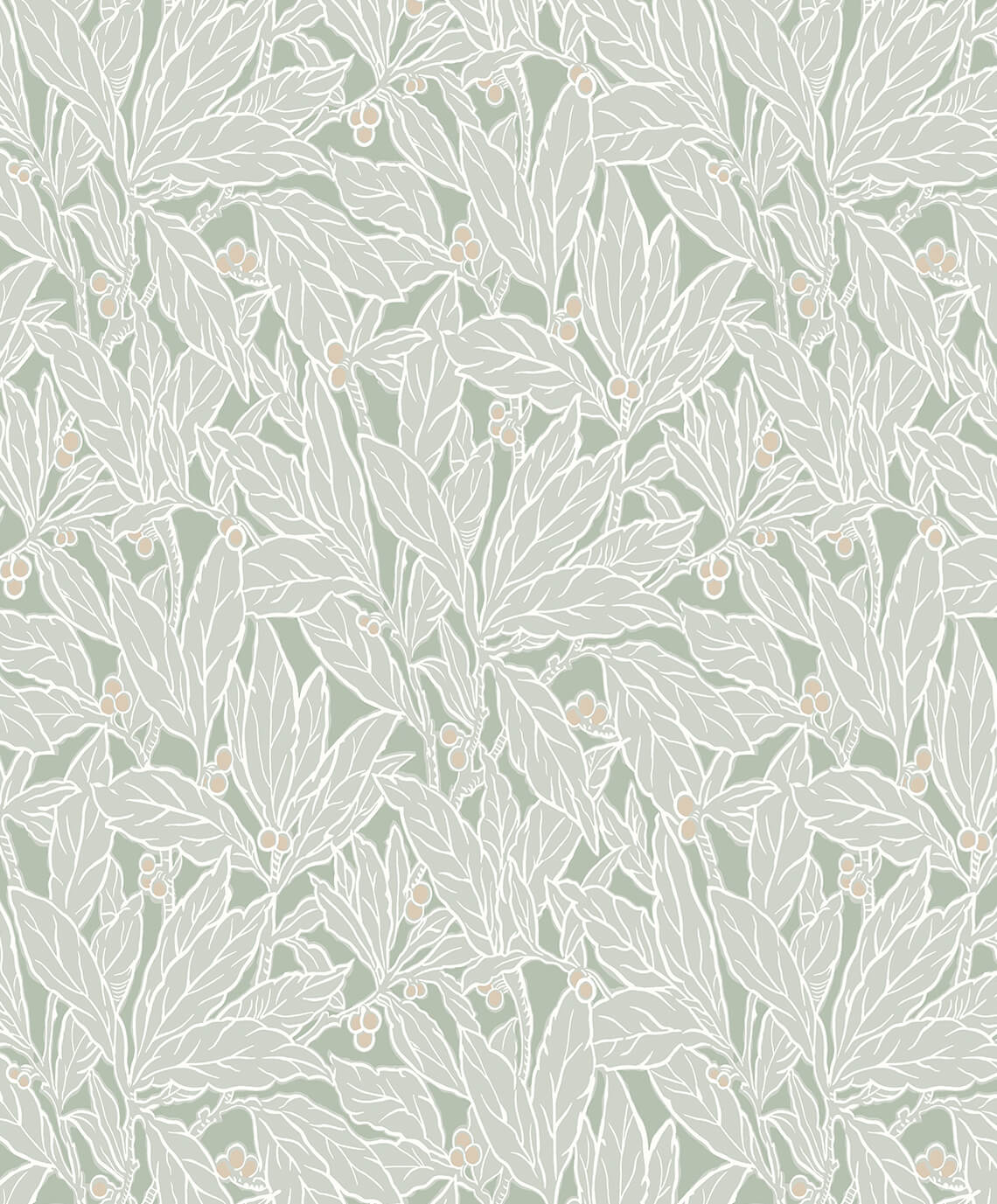 1140x1377 Seabrook Leaf and Berry Spearmint Wallpaper