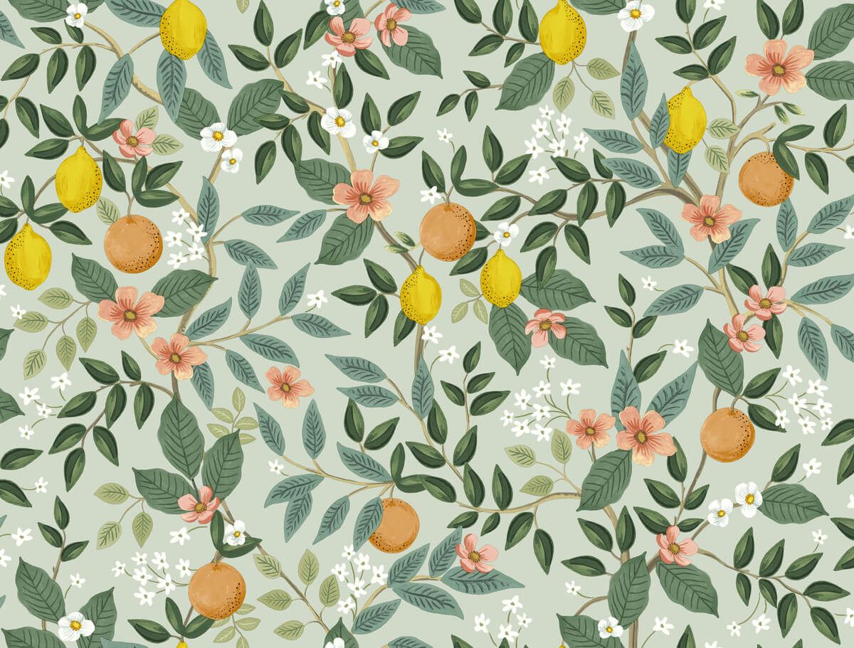1200x911 Rifle Paper Co. Citrus Grove Peel & Stick Wallpaper
